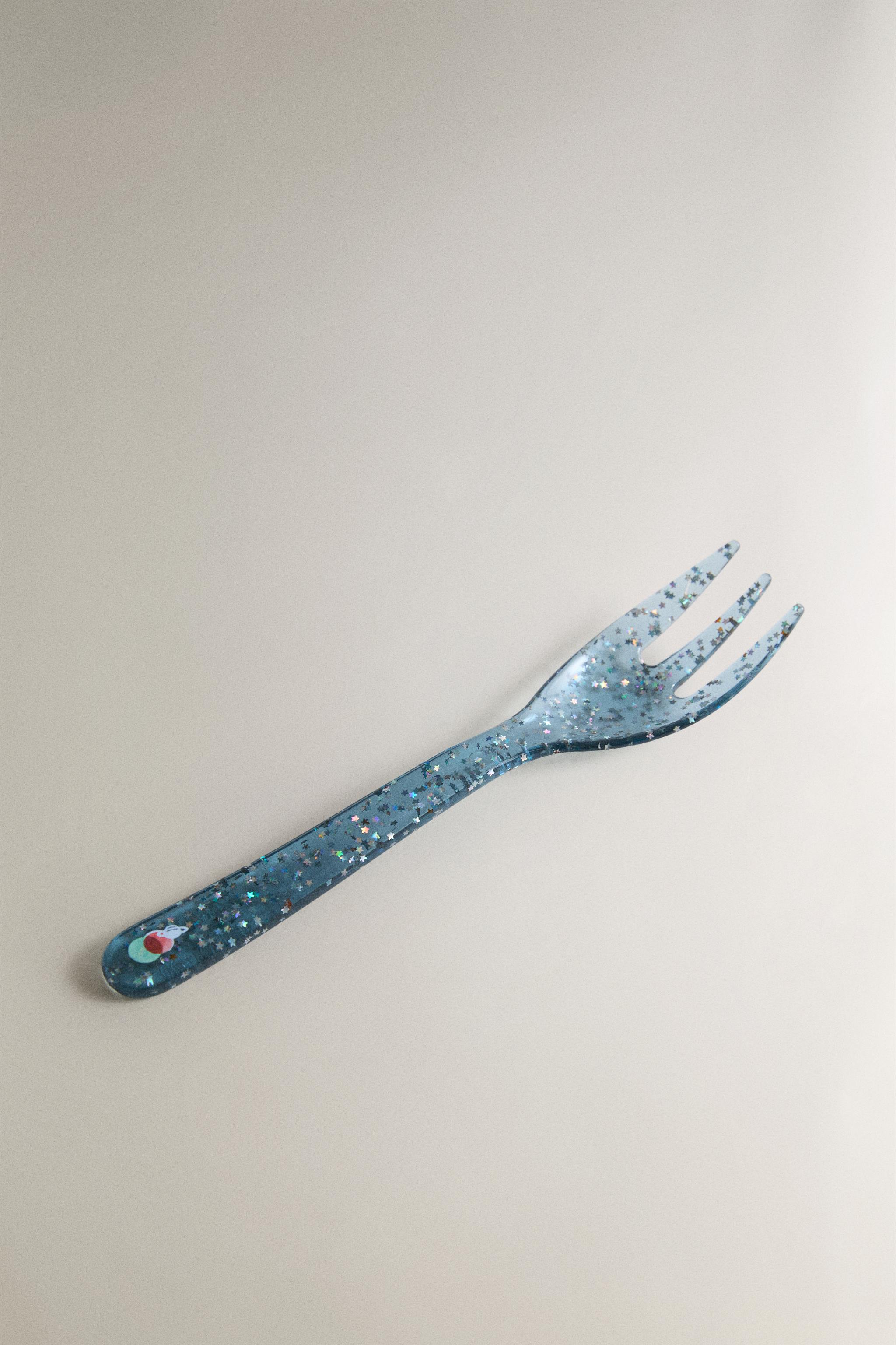 KIDS' STAR GLITTER TRITAN™ FORK — Blue