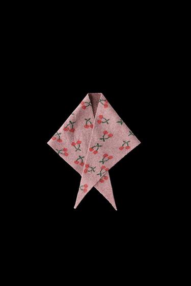 PAÑOLETA PUNTO TRIANGULAR CEREZAS - Rosa de Zara - Imagen 0