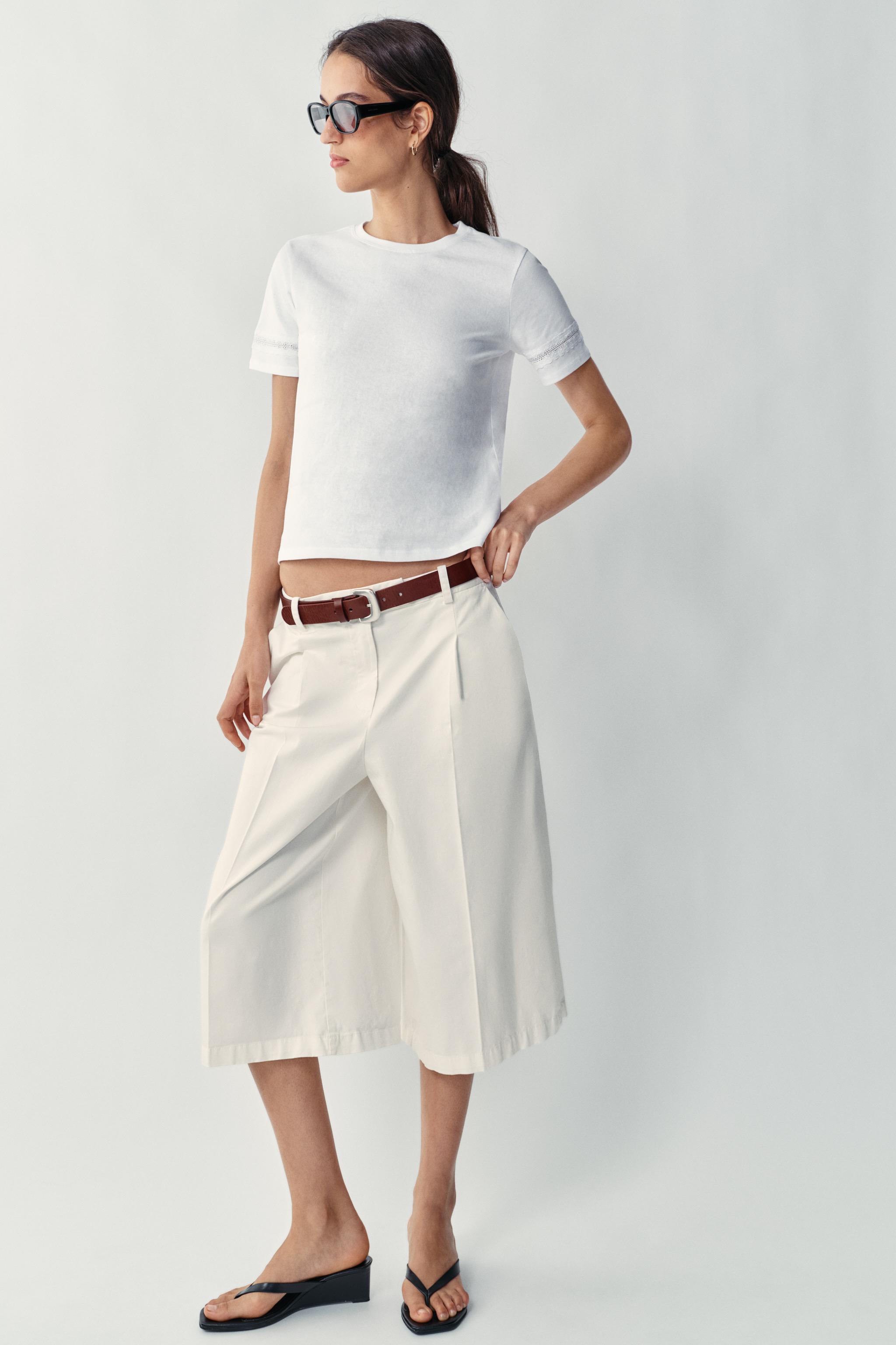 Женские футболки Zara SHORT SLEEVE TRIM T-SHIRT