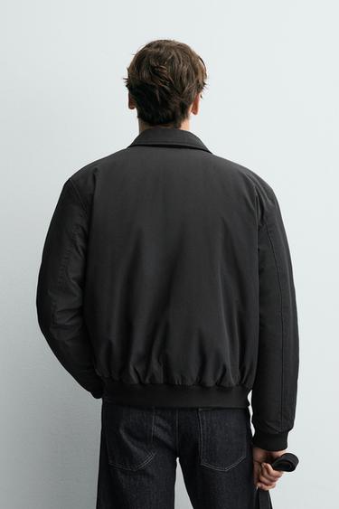 PADDED BOMBER JACKET - Black by Zara - Image 2