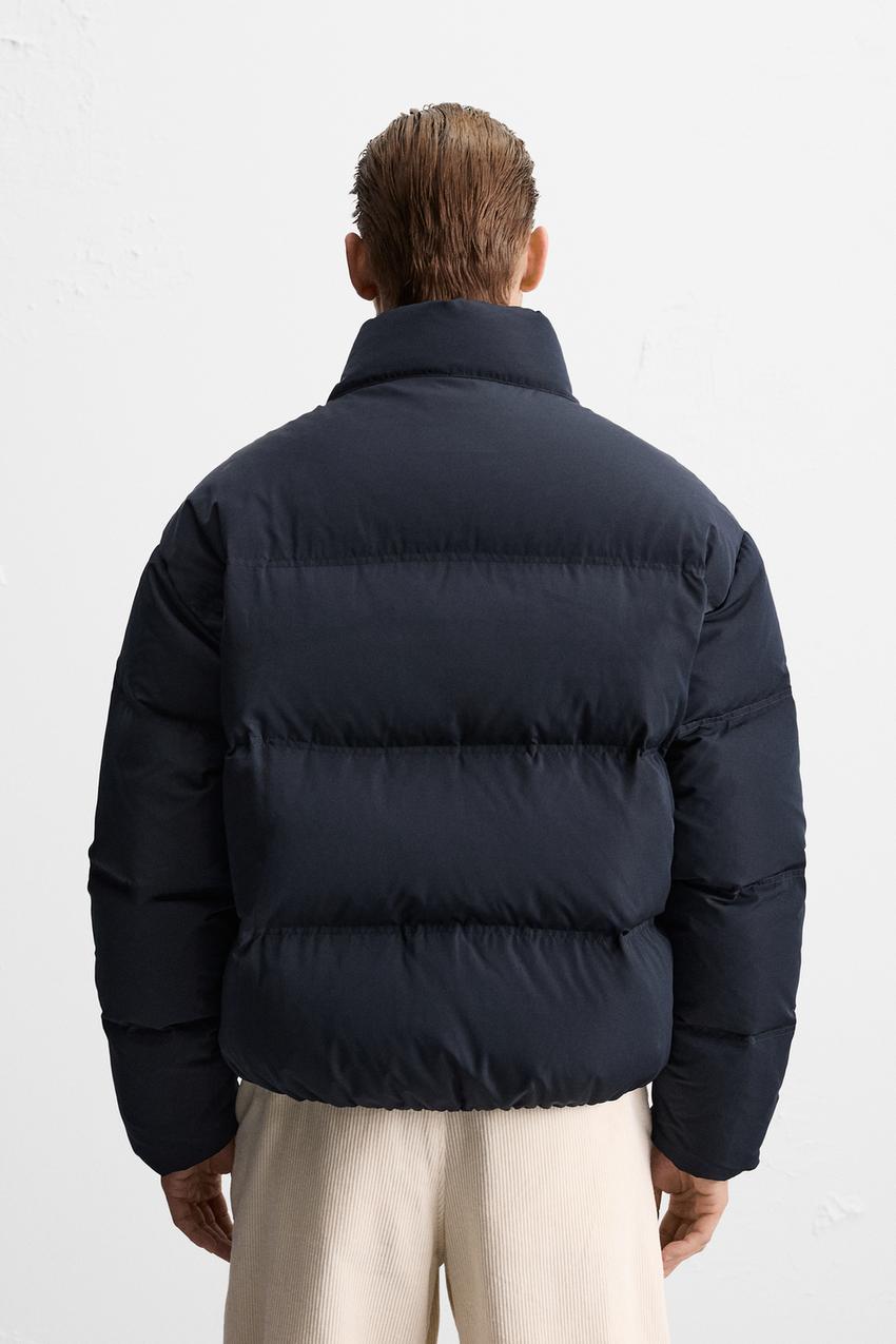 フェザー100% ダウン パフジャケット - ネイビーブルー | ZARA Japan 