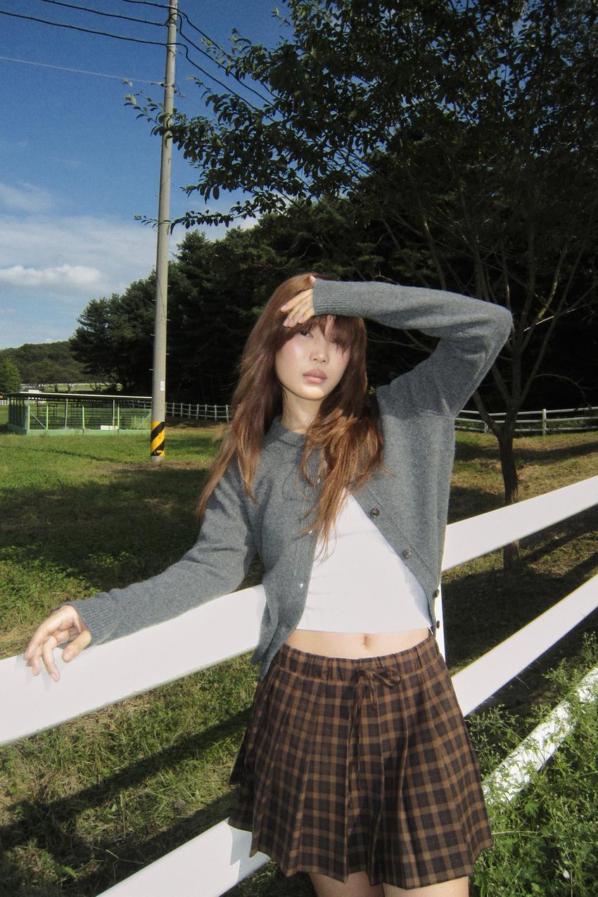 新品 ♡ ZARA グレンチェックプリーツスカート（コドモフク ビー 子供  