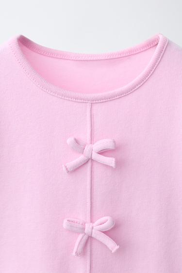 HAUT À LACETS ET VOLANTS - Mauve pastel de Zara - Image 2