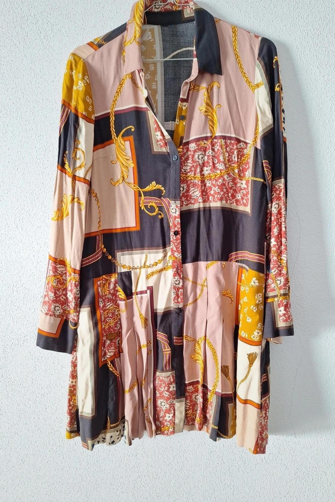 PATCHWORK CHAIN PRINT DRESS