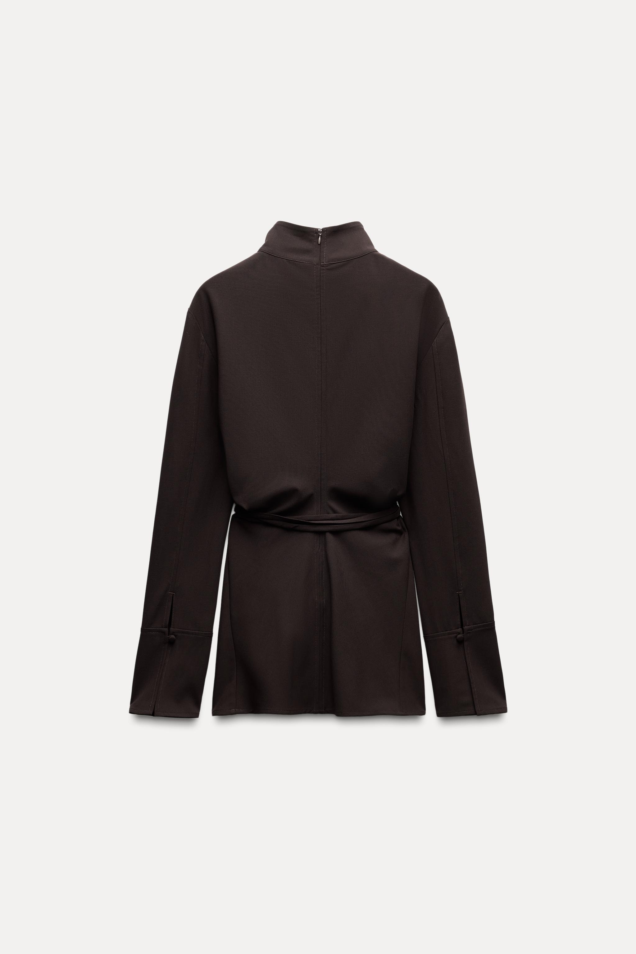 BELTED TOP ZW COLLECTION - Brown | ZARA Canada