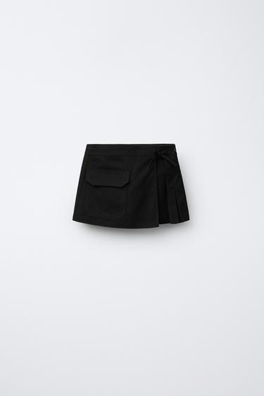 BERMUDA SKORT WITH POCKET - Black by Zara