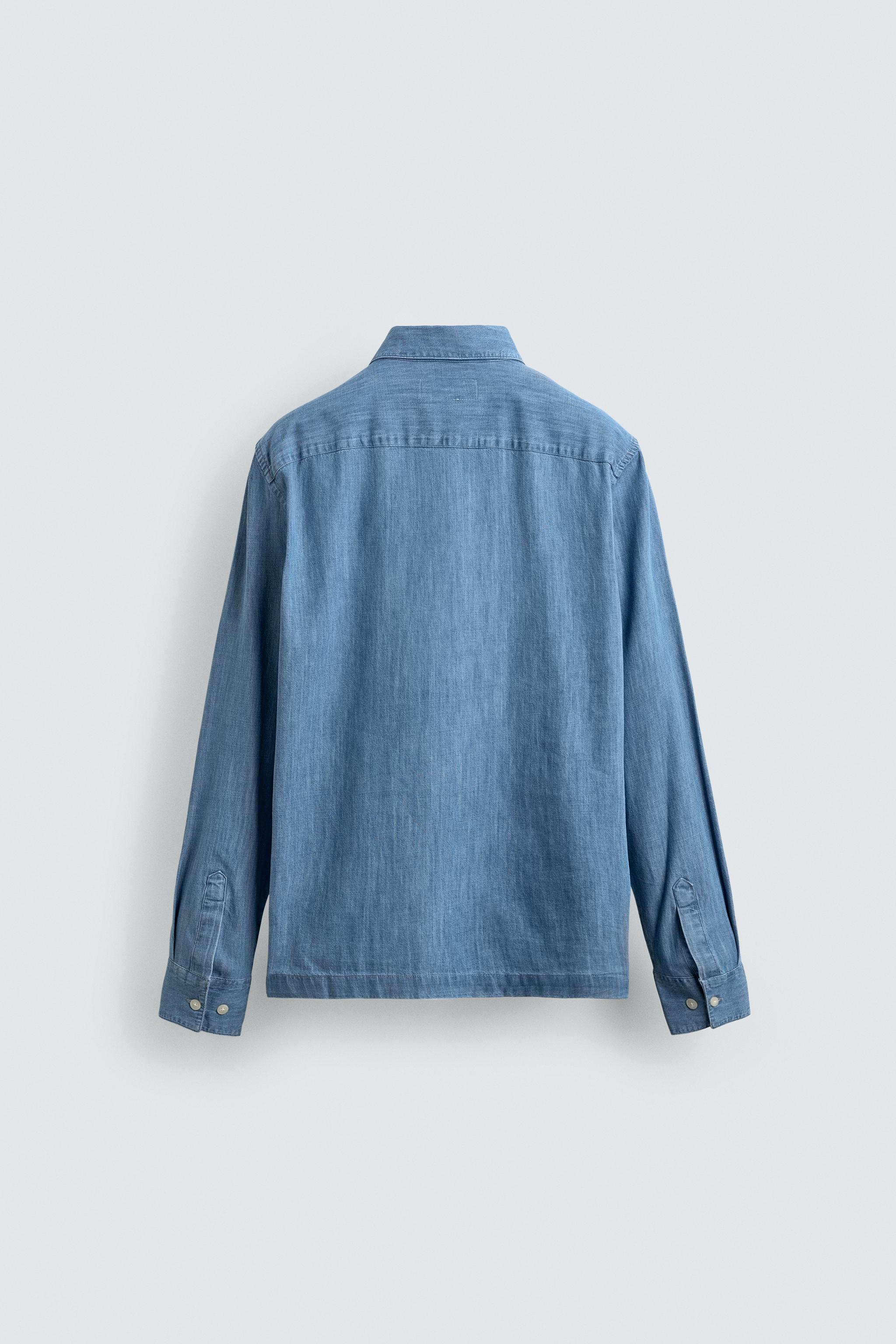 CHEMISE EN DENIM À POCHES