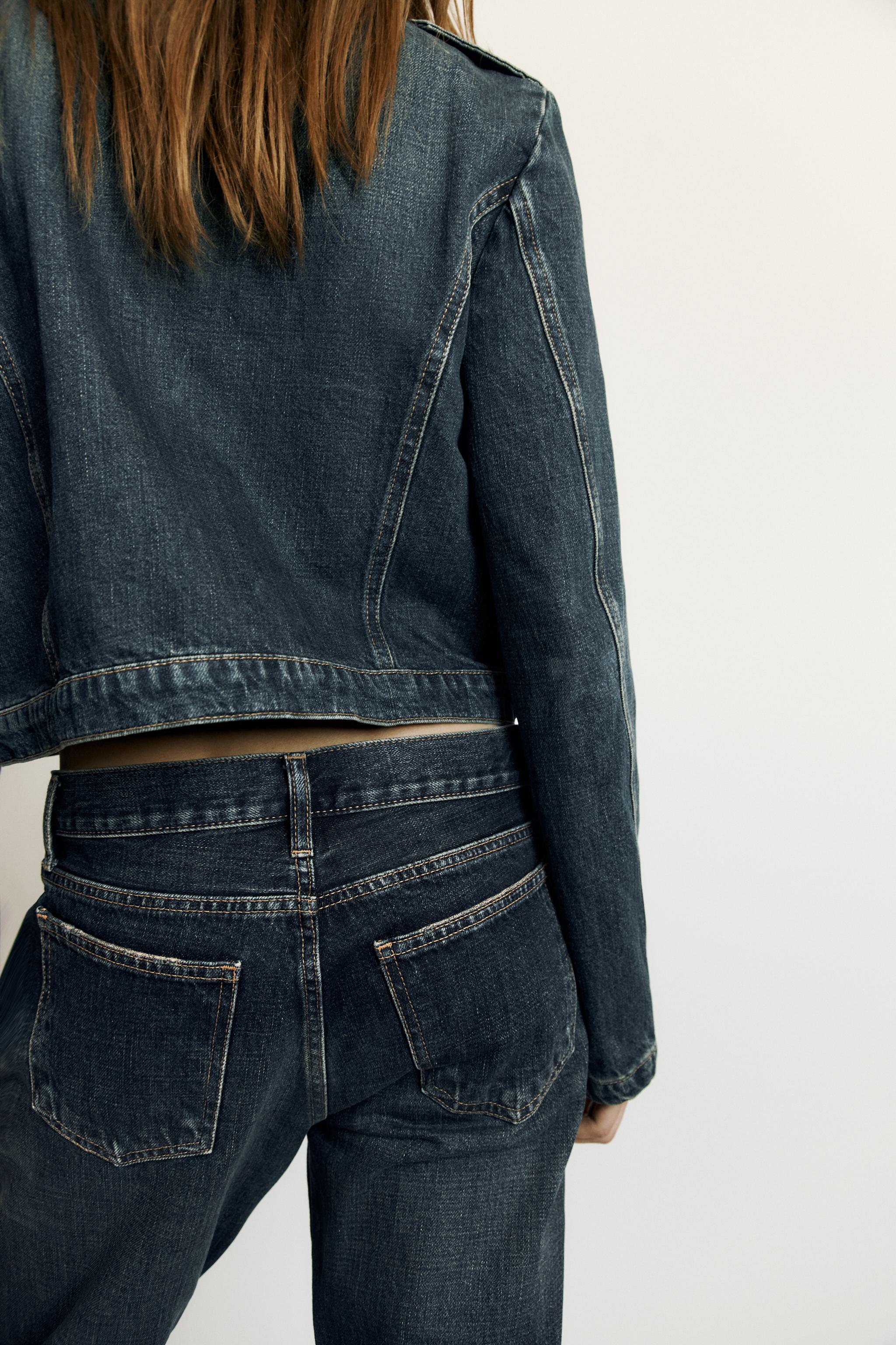 FITTED TRF DENIM JACKET WITH POCKETS