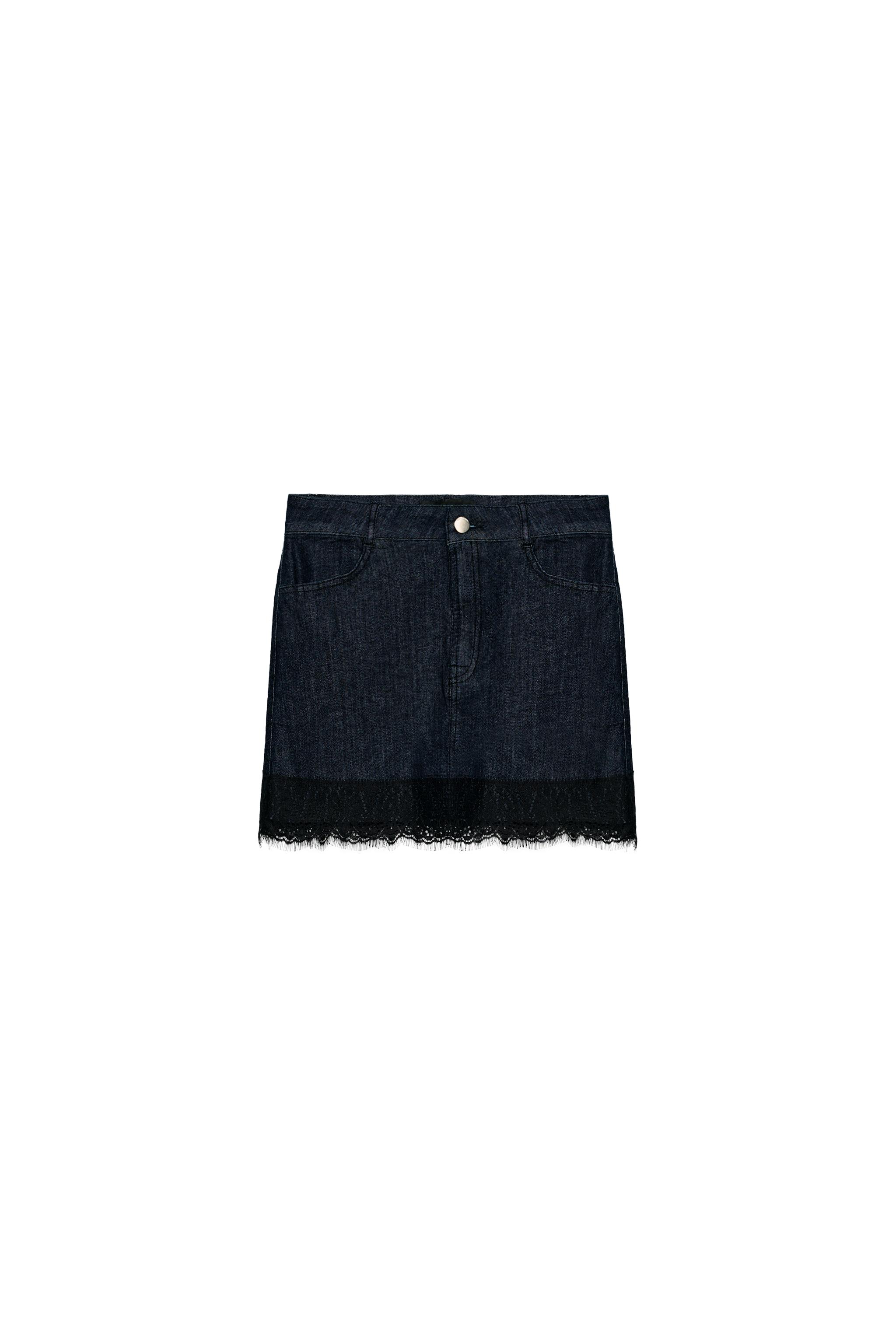 FALDA PANTALÓN COMBINADA ENCAJE
