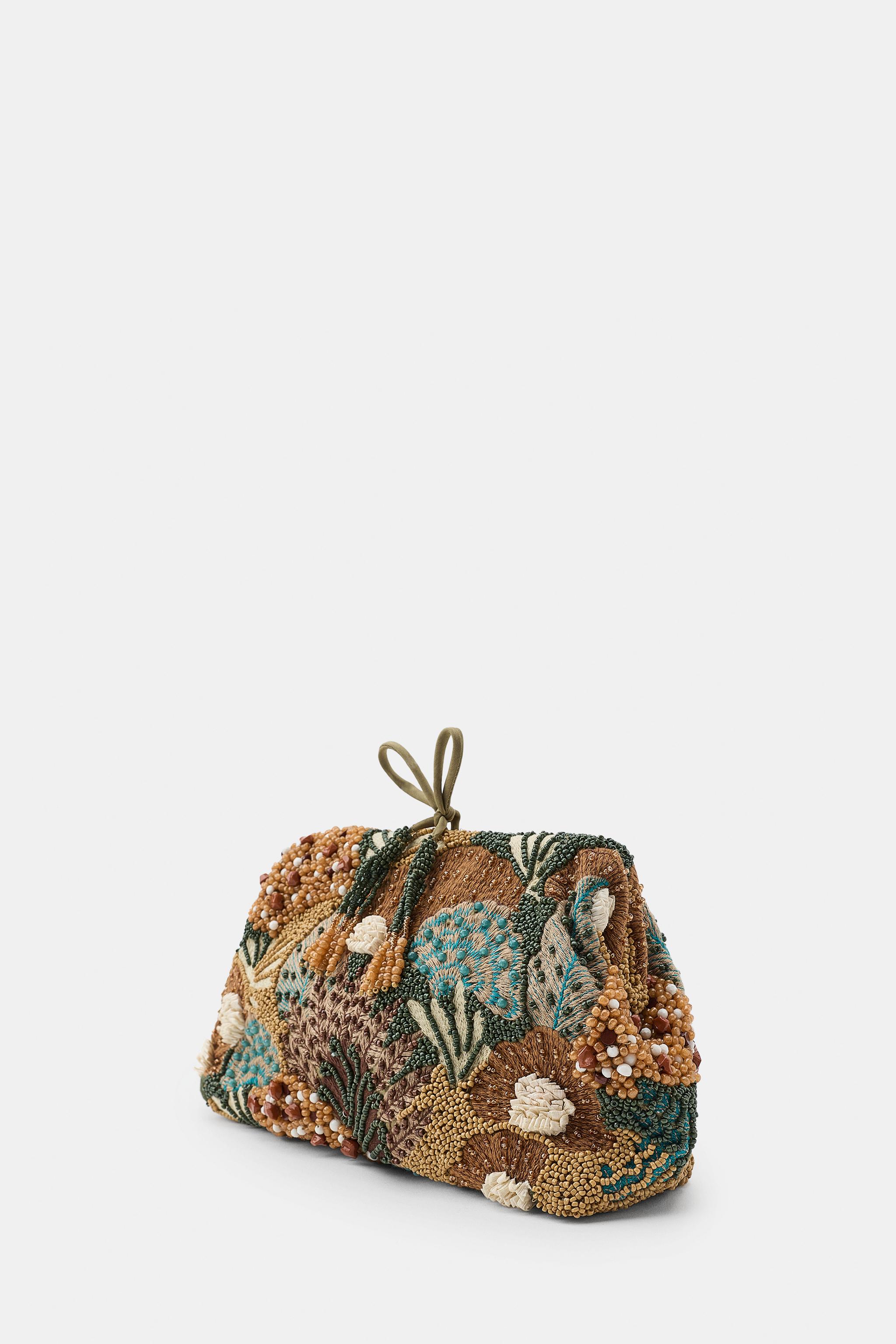 ビーズ刺繍入りクラッチバッグ - マルチカラ― | ZARA Japan / 日本