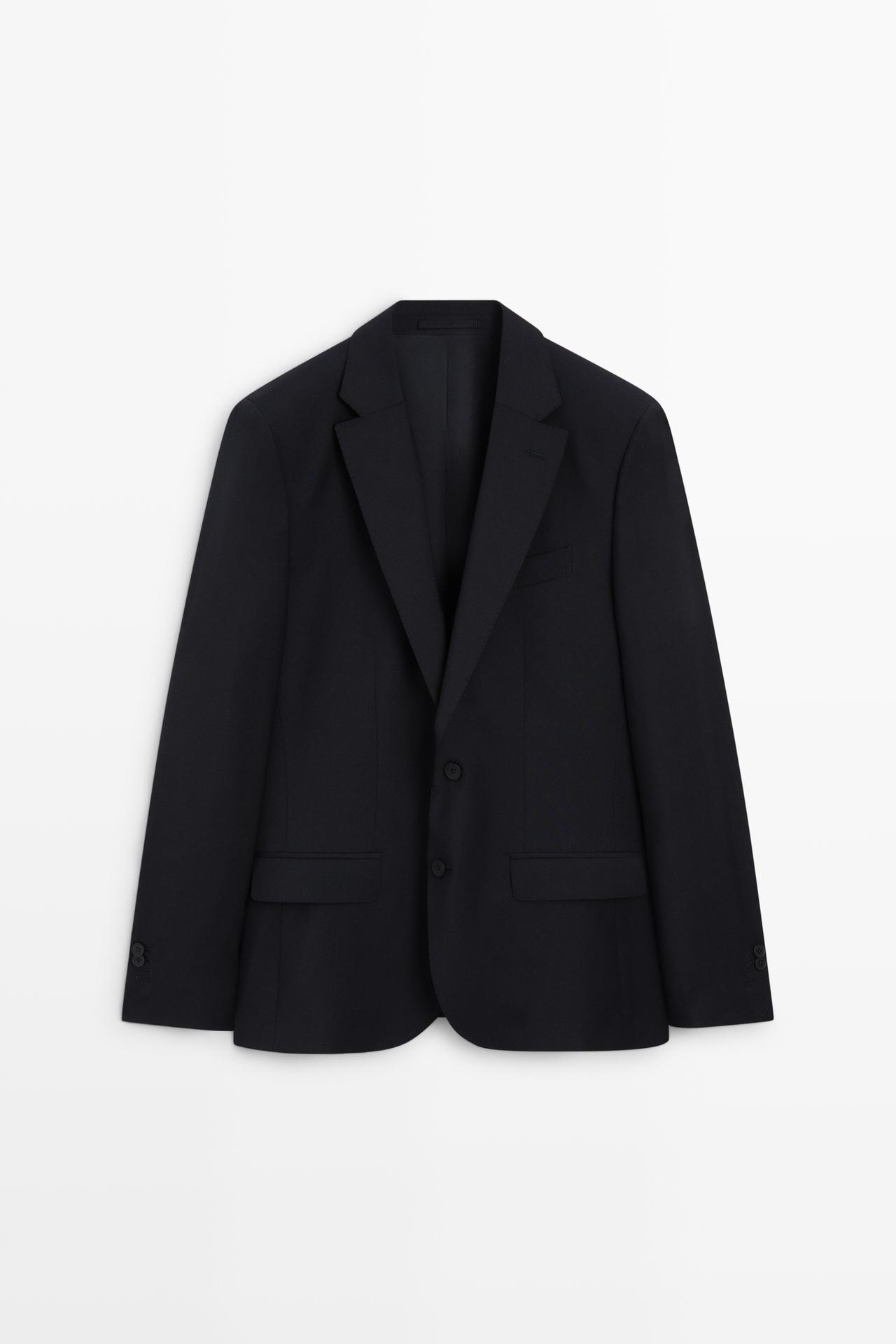 100% wool suit blazer — Navy blue