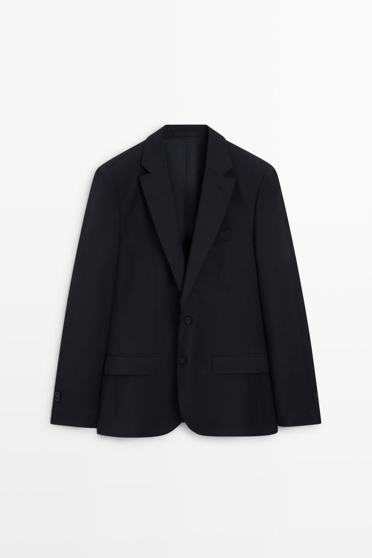 100% wool suit blazer — Navy blue