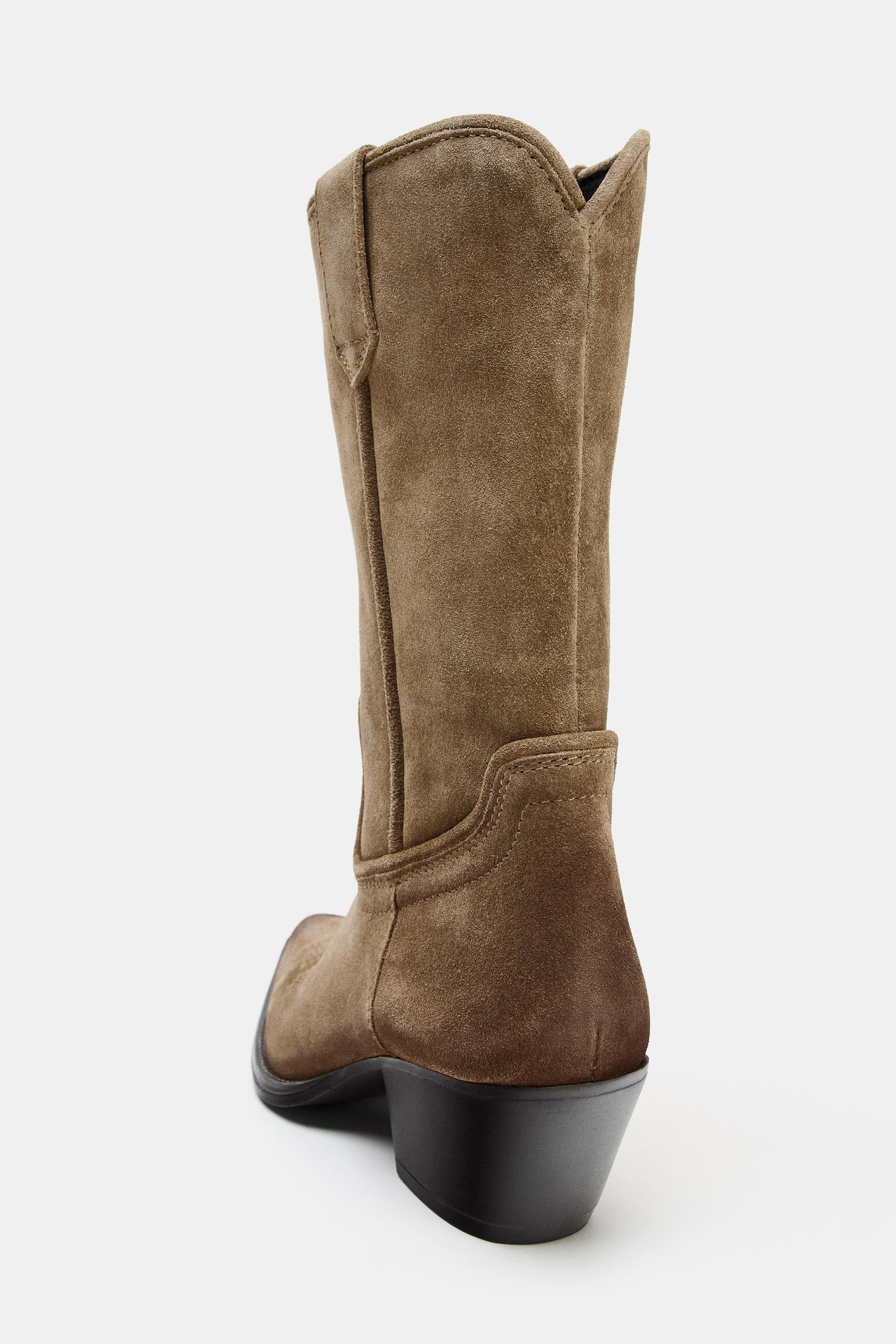 SUEDE COWBOY BOOTS