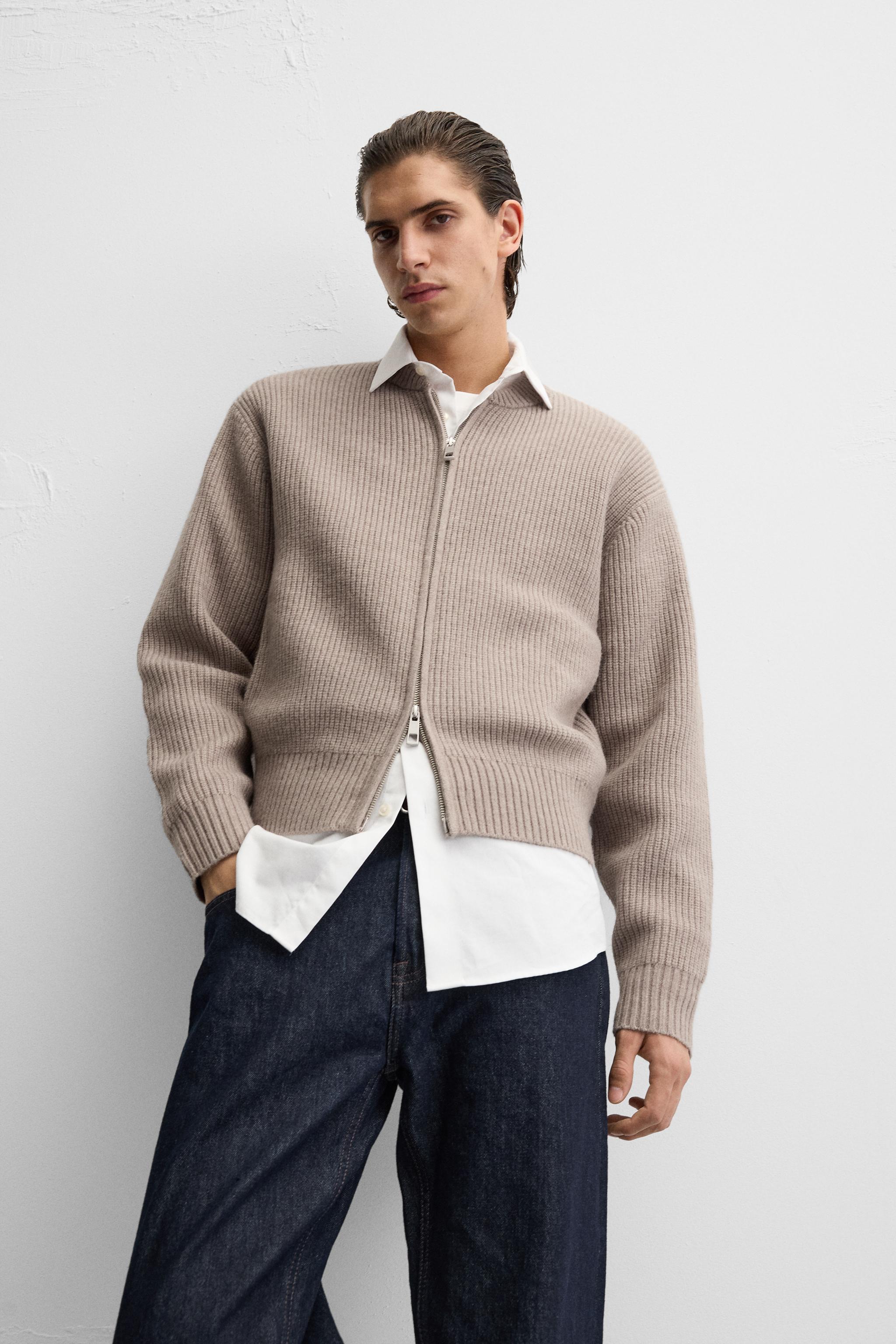 ジップアップニットカーディガン - エクリュ | ZARA Japan / 日本