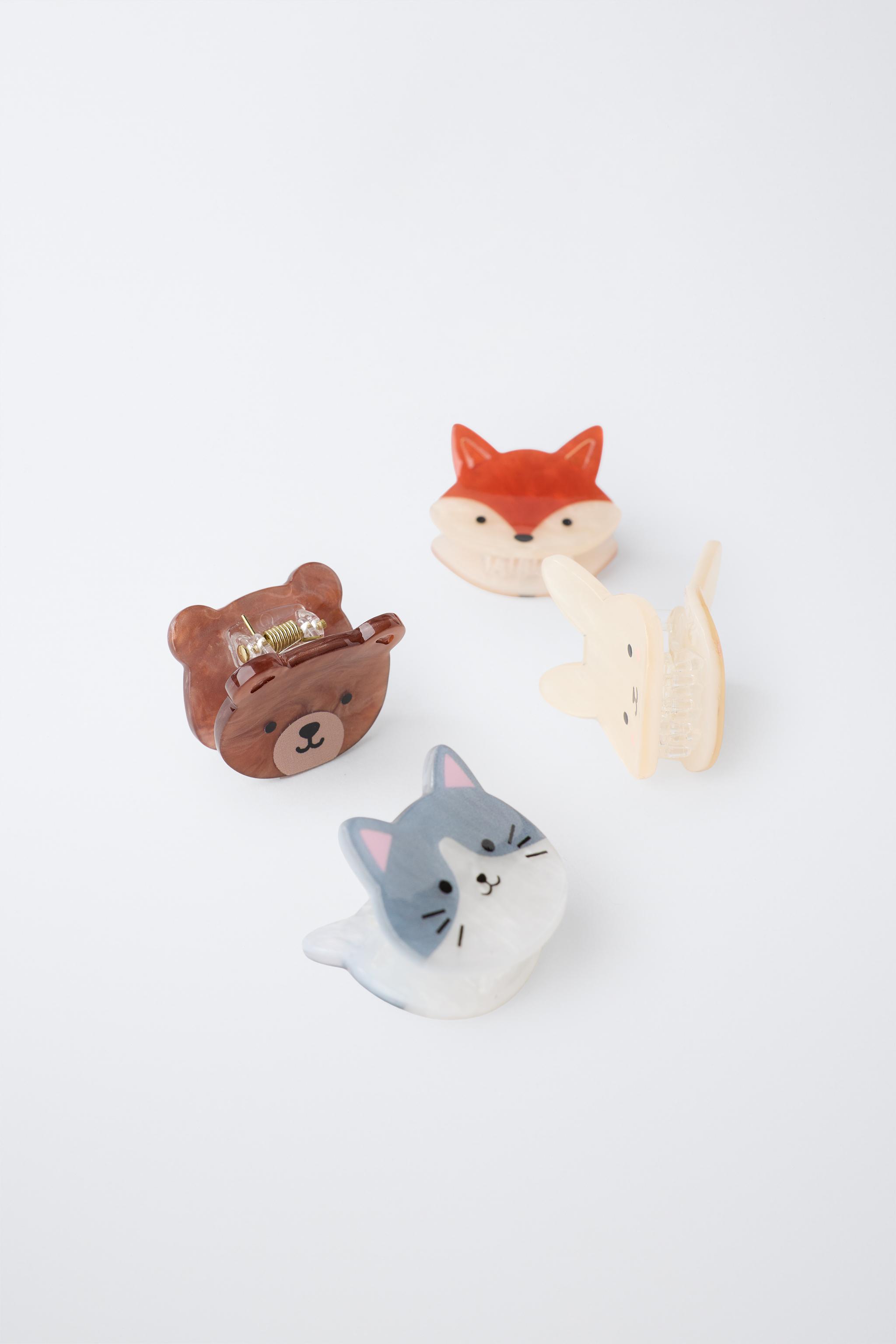 4-PACK OF ANIMAL HAIR CLIPS