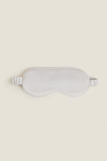 100% MULBERRY SILK EYE MASK - Grey by Zara