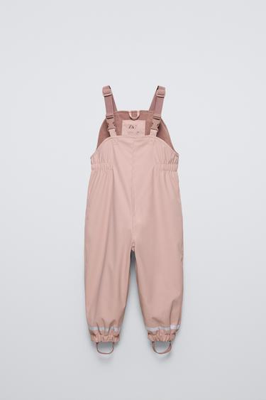 RUBBERISED DUNGAREES - Pink by Zara
