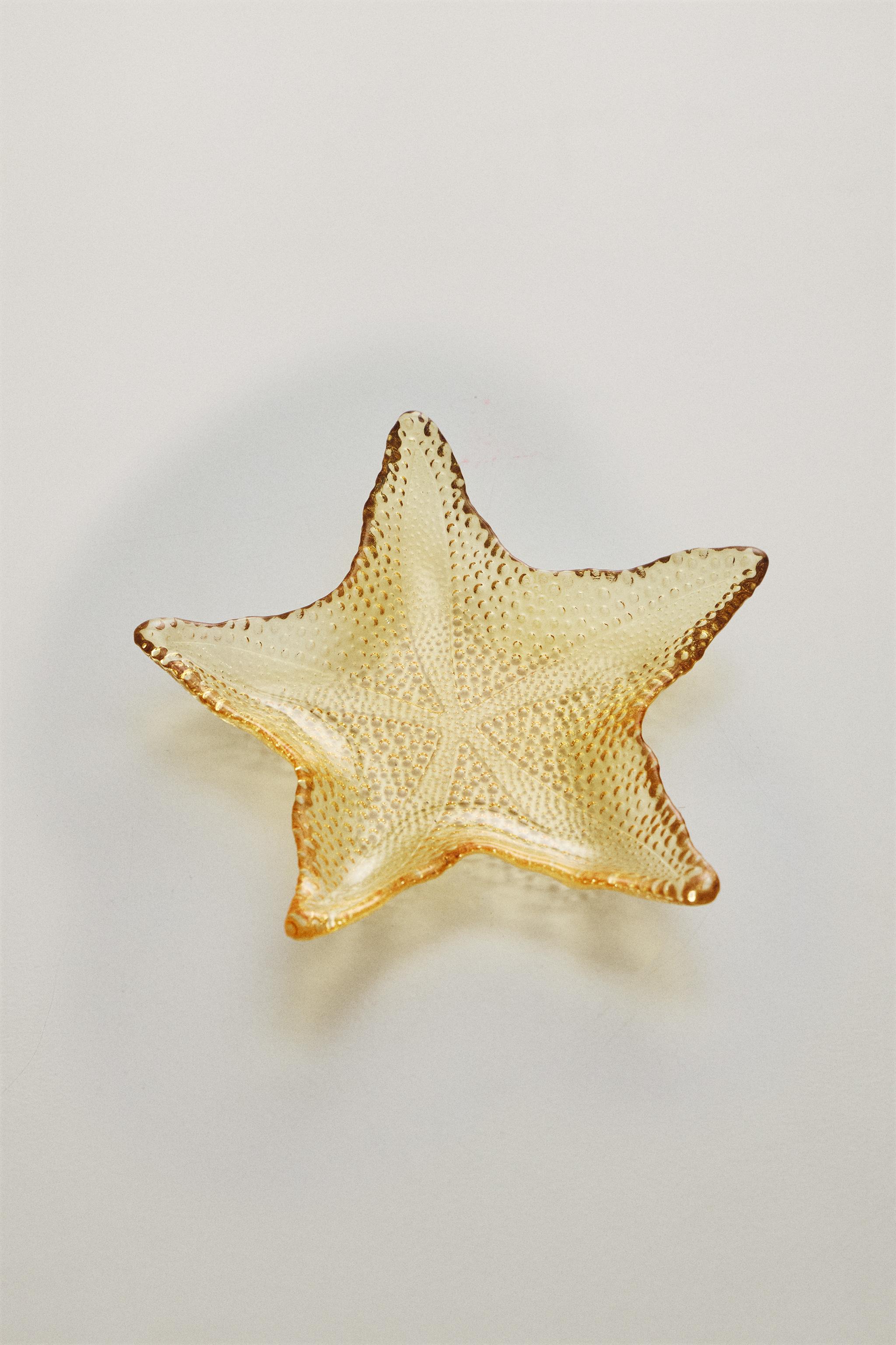 STARFISH GLASS BOWL — Yellow