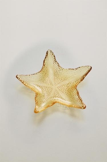 Zara STARFISH GLASS BOWL - Yellow