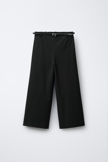 CULOTTES WITH BELT - Black by Zara
