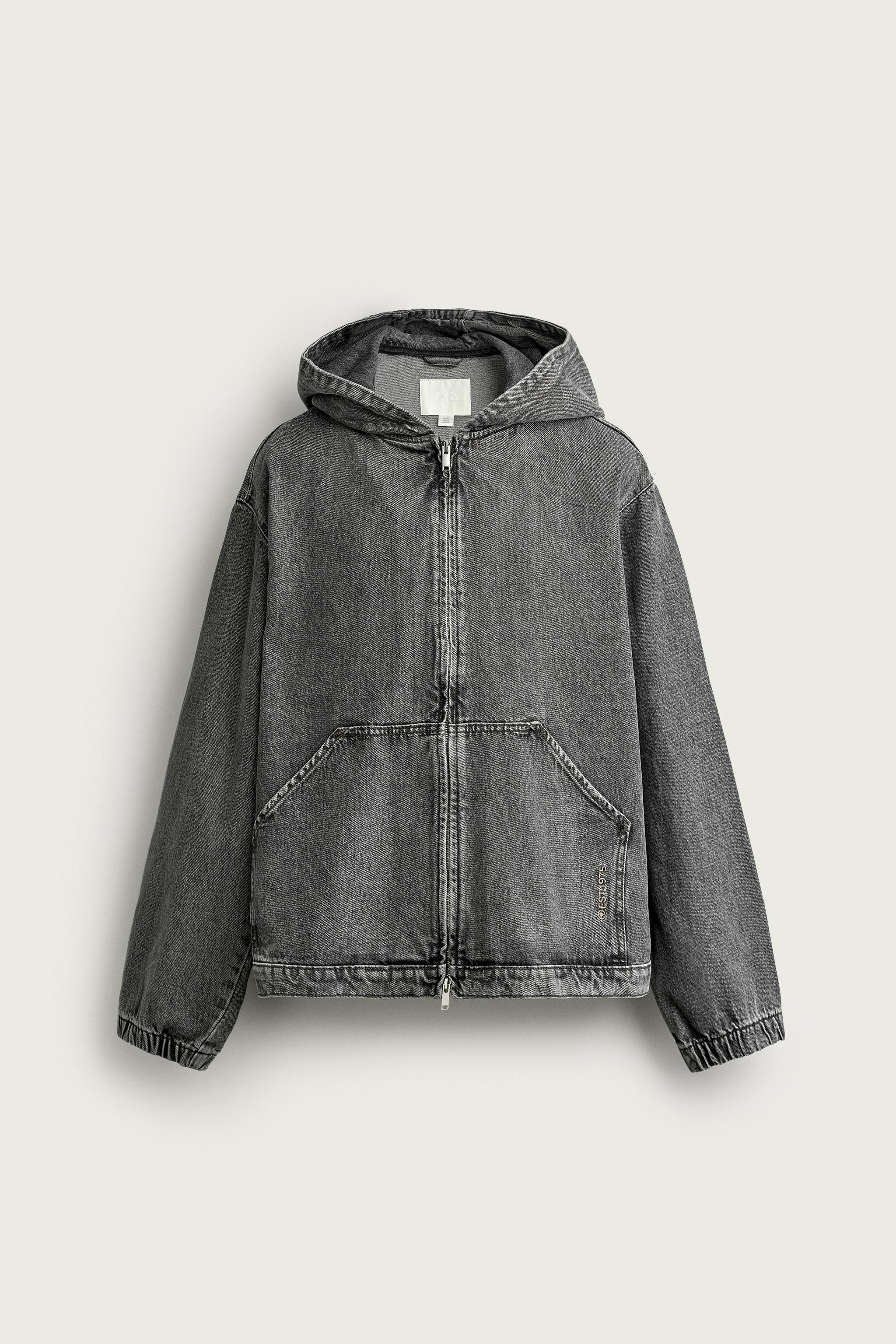 RELAXED-FIT DENIM HOODIE JACKET