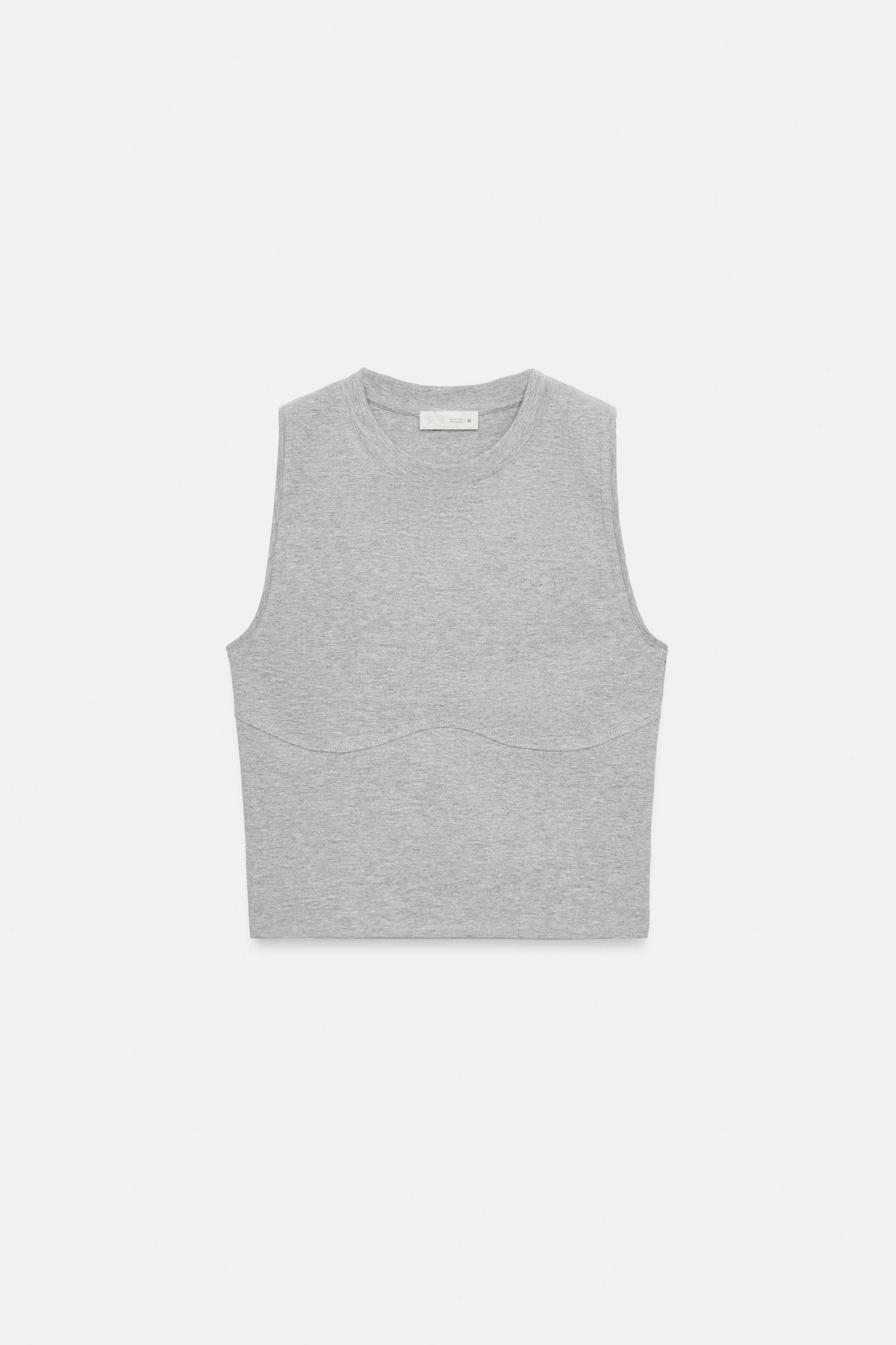 SLEEVELESS TOP WITH SEAM DETAIL