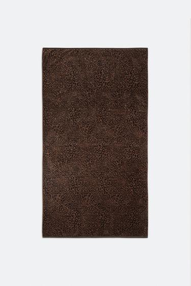 ASCIUGAMANO MARE VELOUR STAMPA ANIMALIER - Testa di moro di Zara
