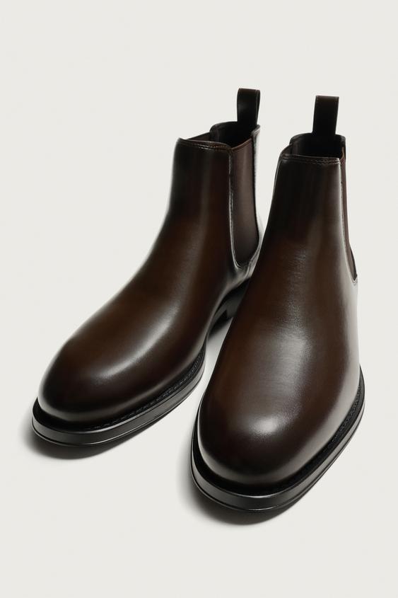 BOTTINES CHELSEA À BOUT POINTU - Marron de Zara - Image 1