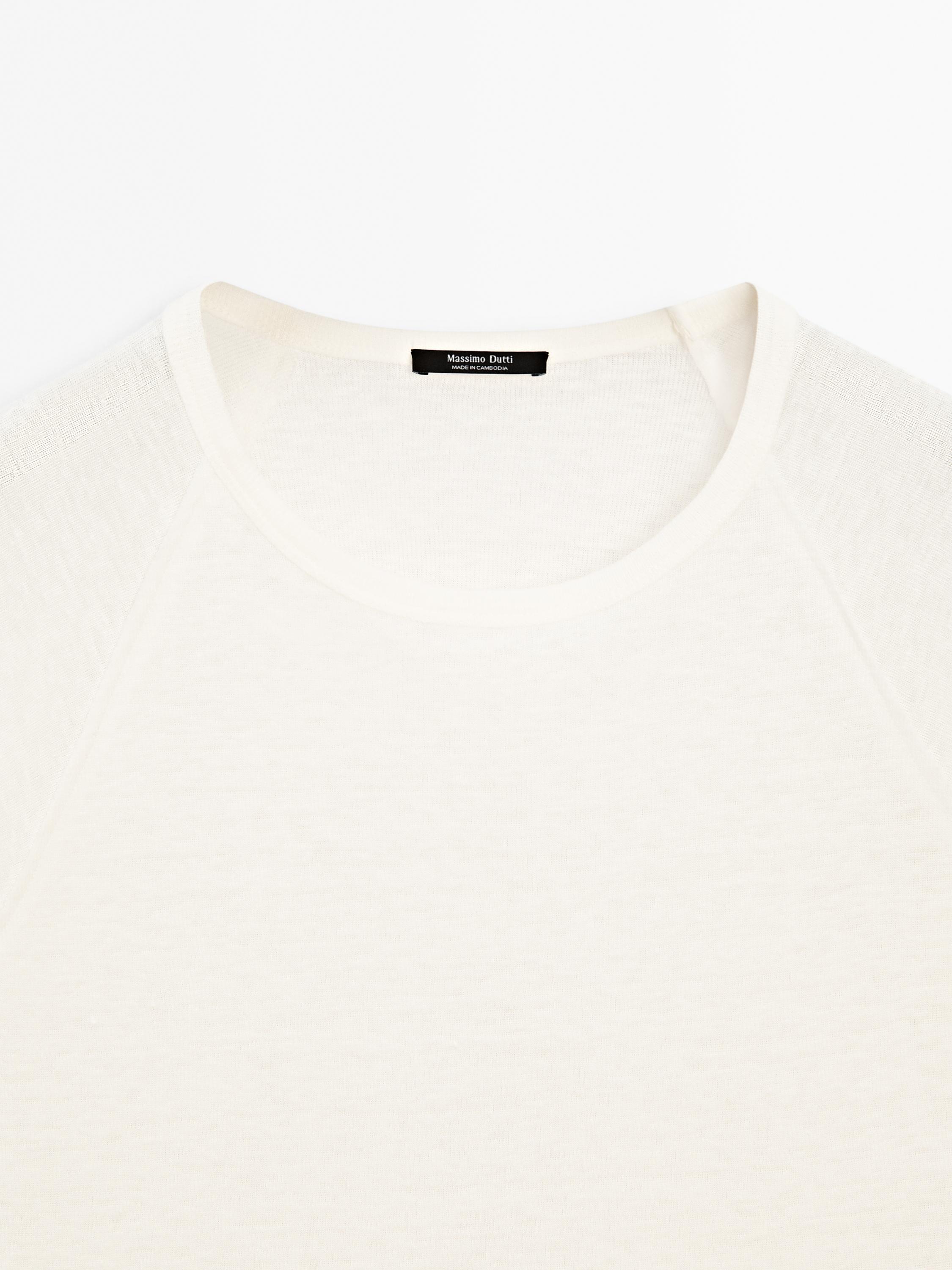 100% linen lightweight ribbed T-shirt