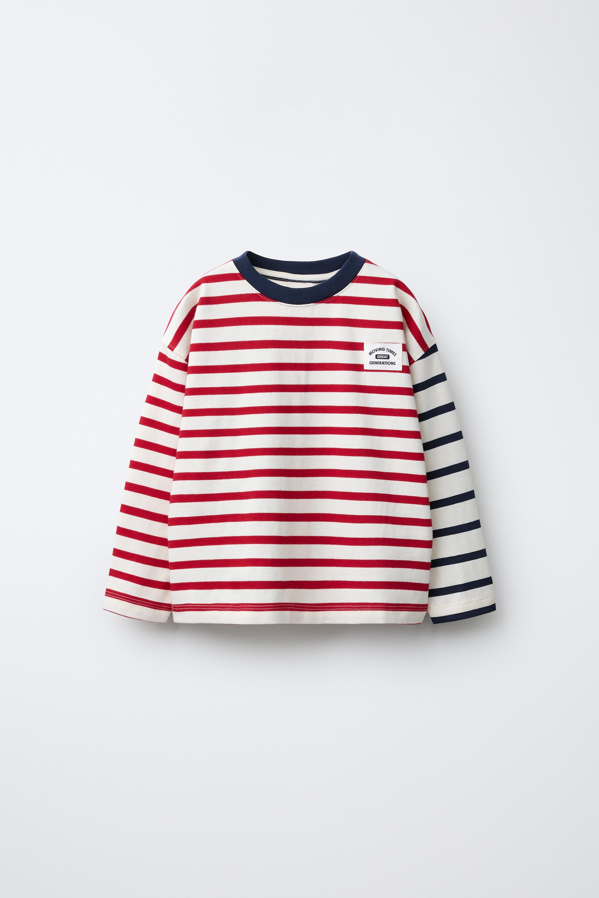 KOMBİNE ÇİZGİLİ T-SHIRT - Mavi | ZARA Türkiye / Turkey