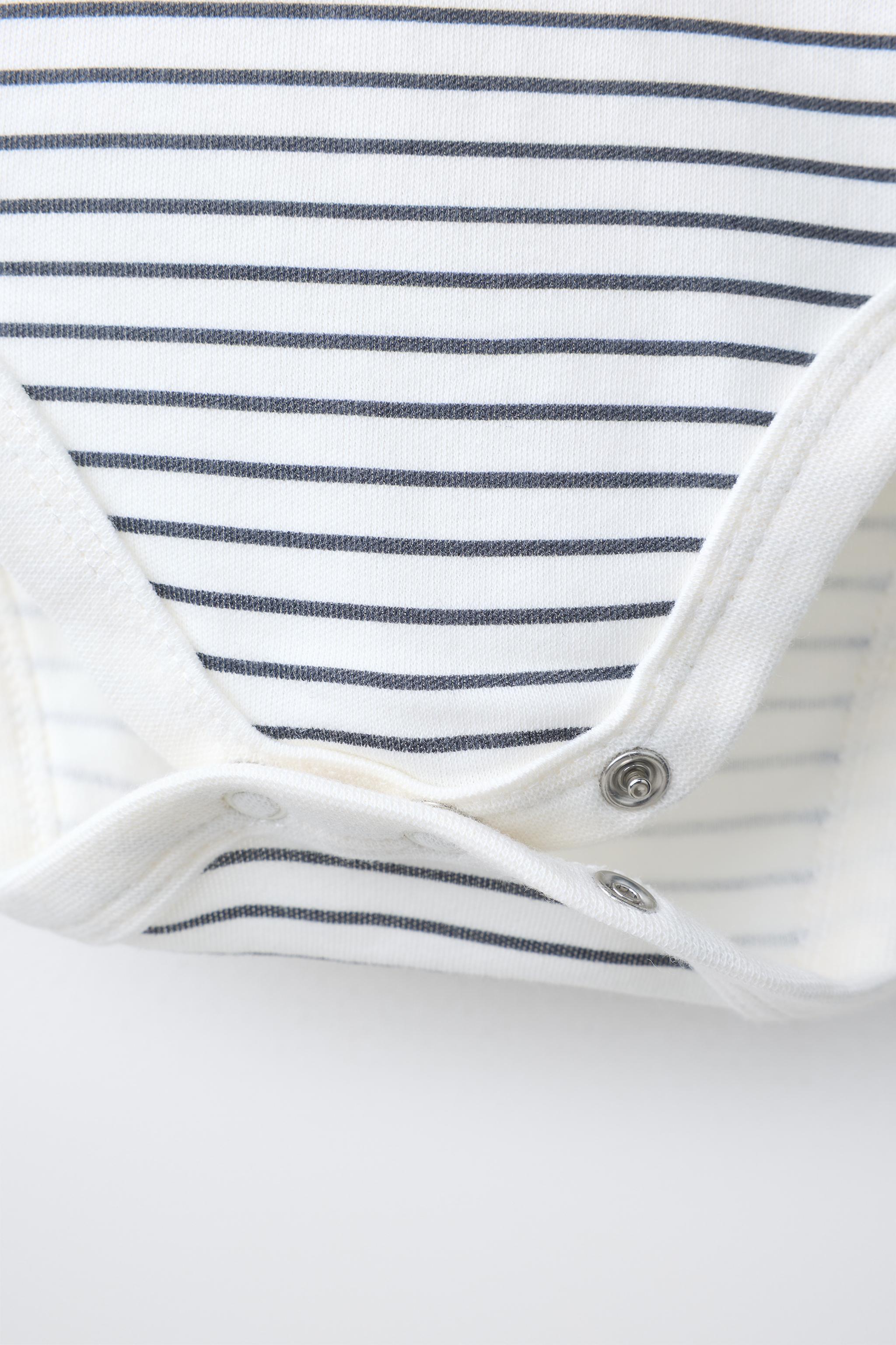 LOT DE CINQ BODYS MANCHES LONGUES RAYURES