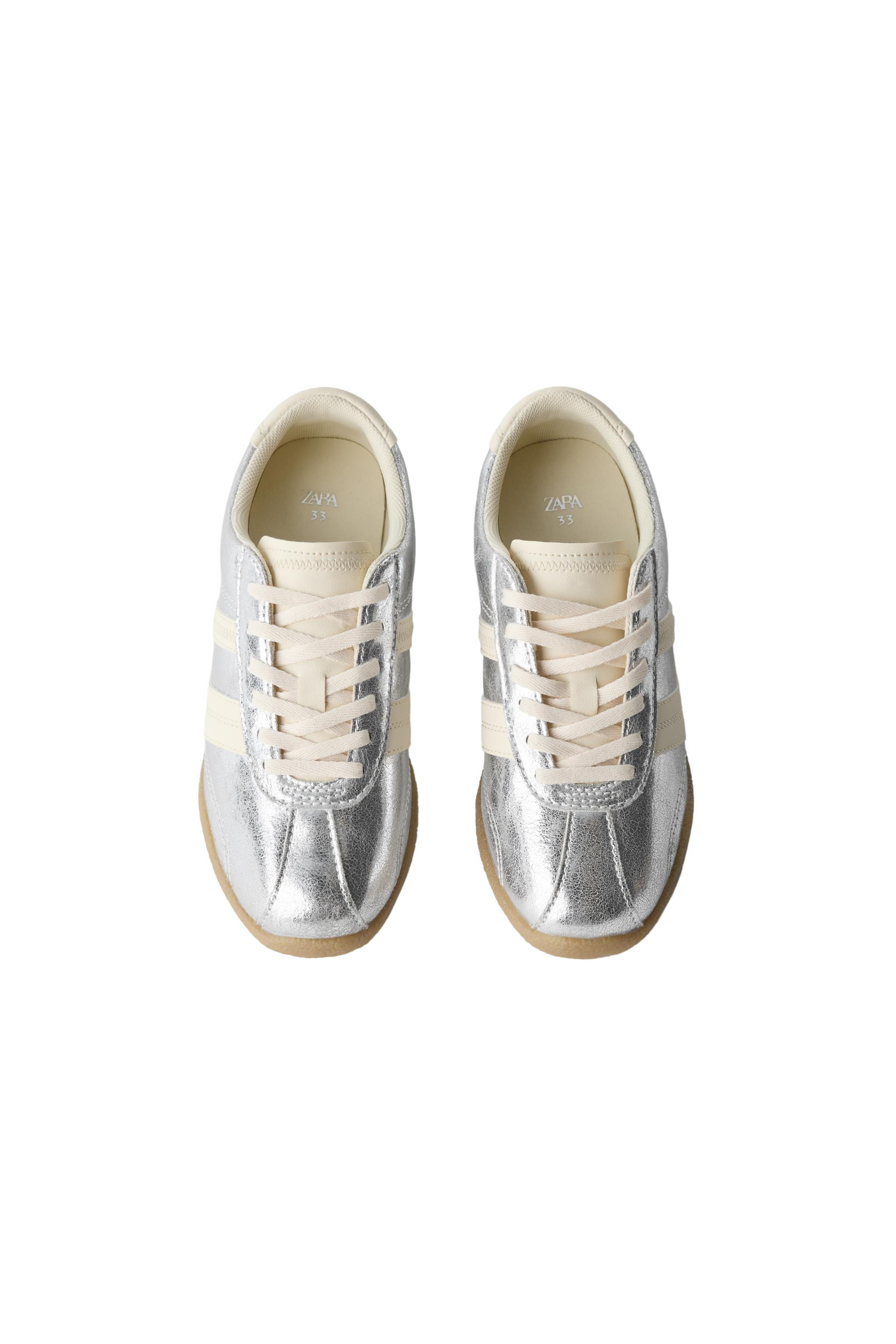 METALLIC SNEAKERS — Silver (alternate view)