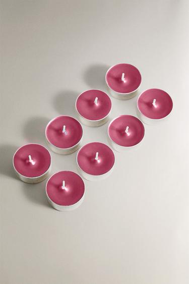 SET OF GINGERBREAD SCENTED TEALIGHTS (SET OF 8) - Red by Zara - Image 1