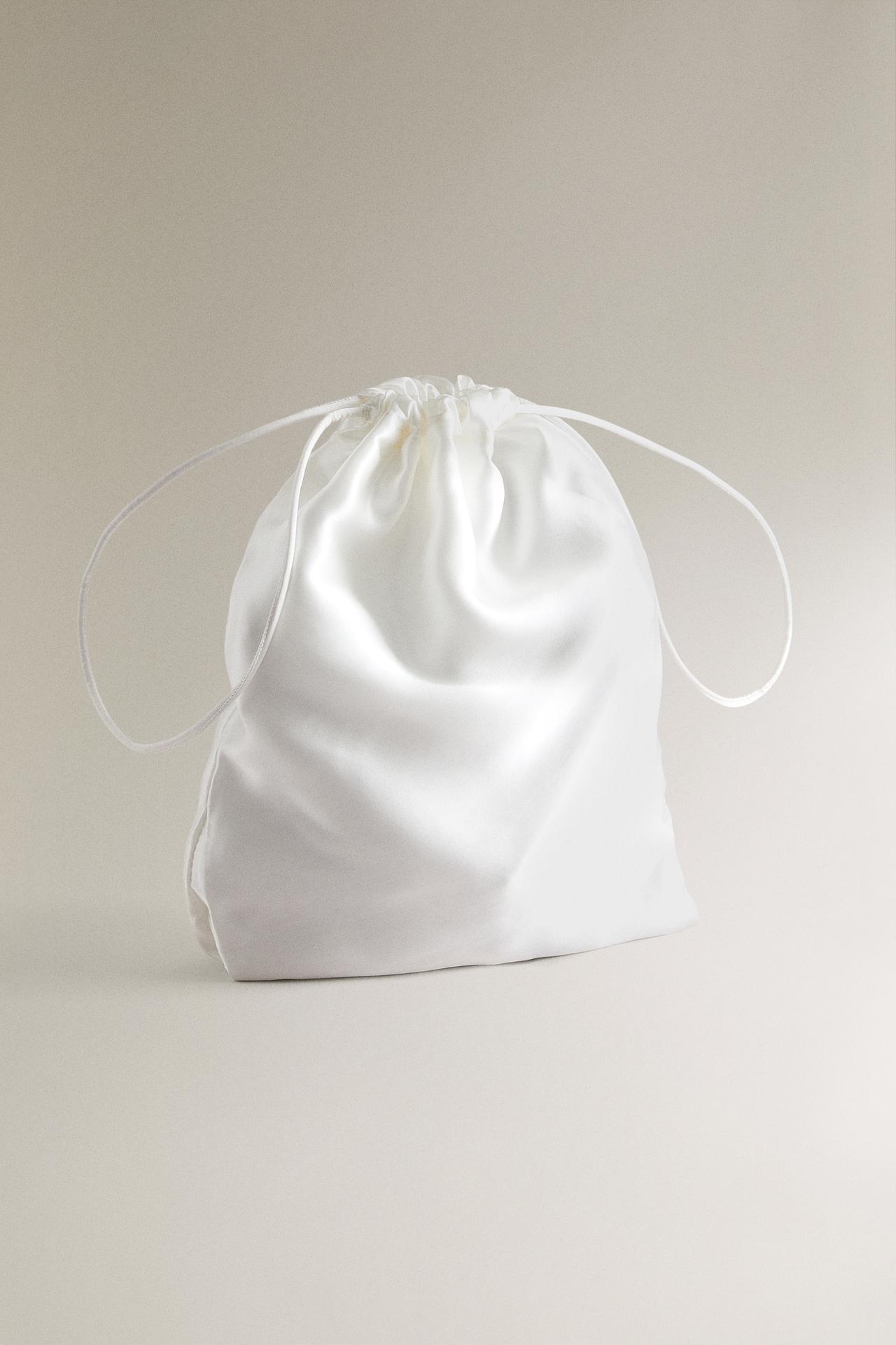 LARGE SILK BAG — White
