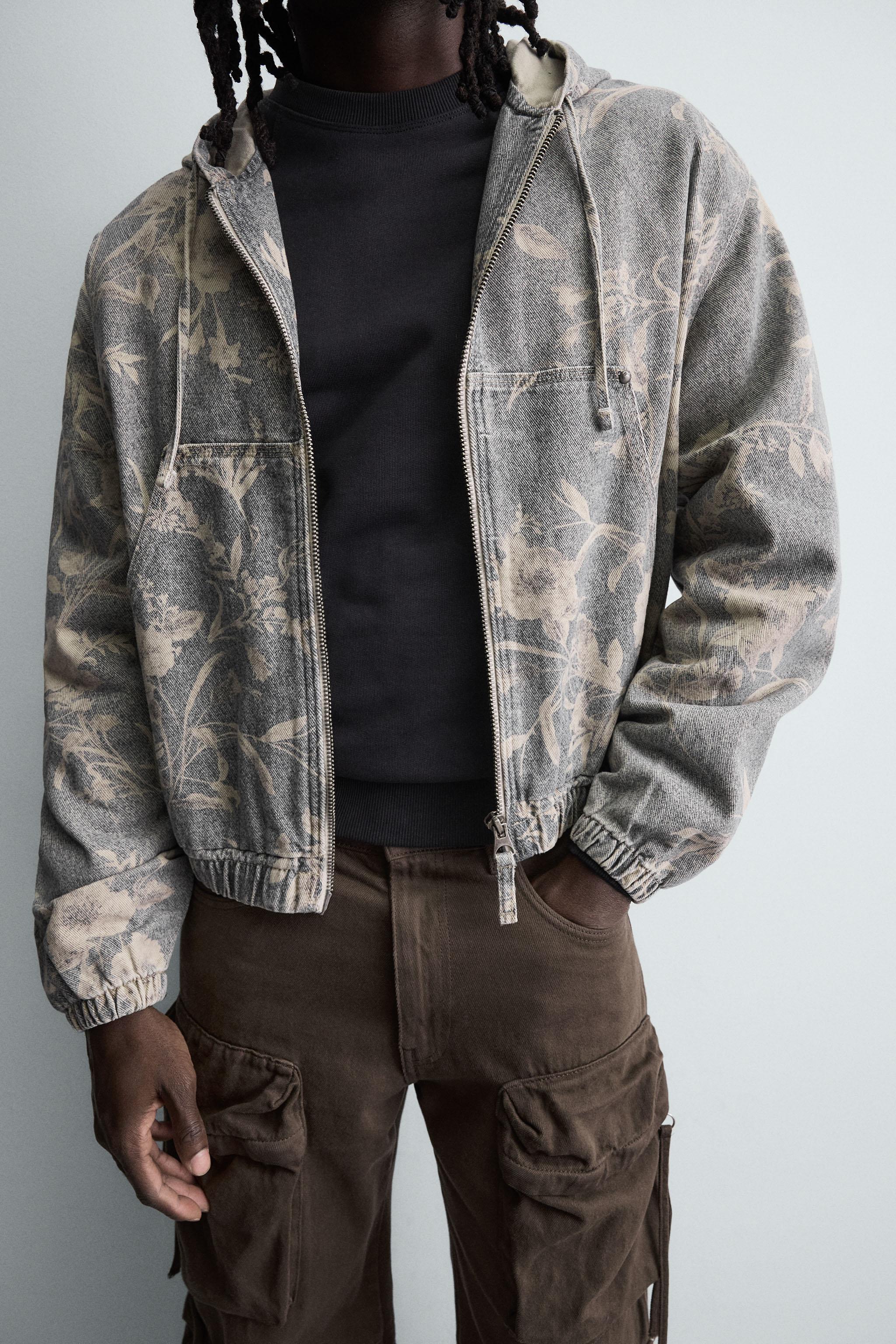 ABSTRACT PRINT DENIM JACKET - Printed | ZARA United States