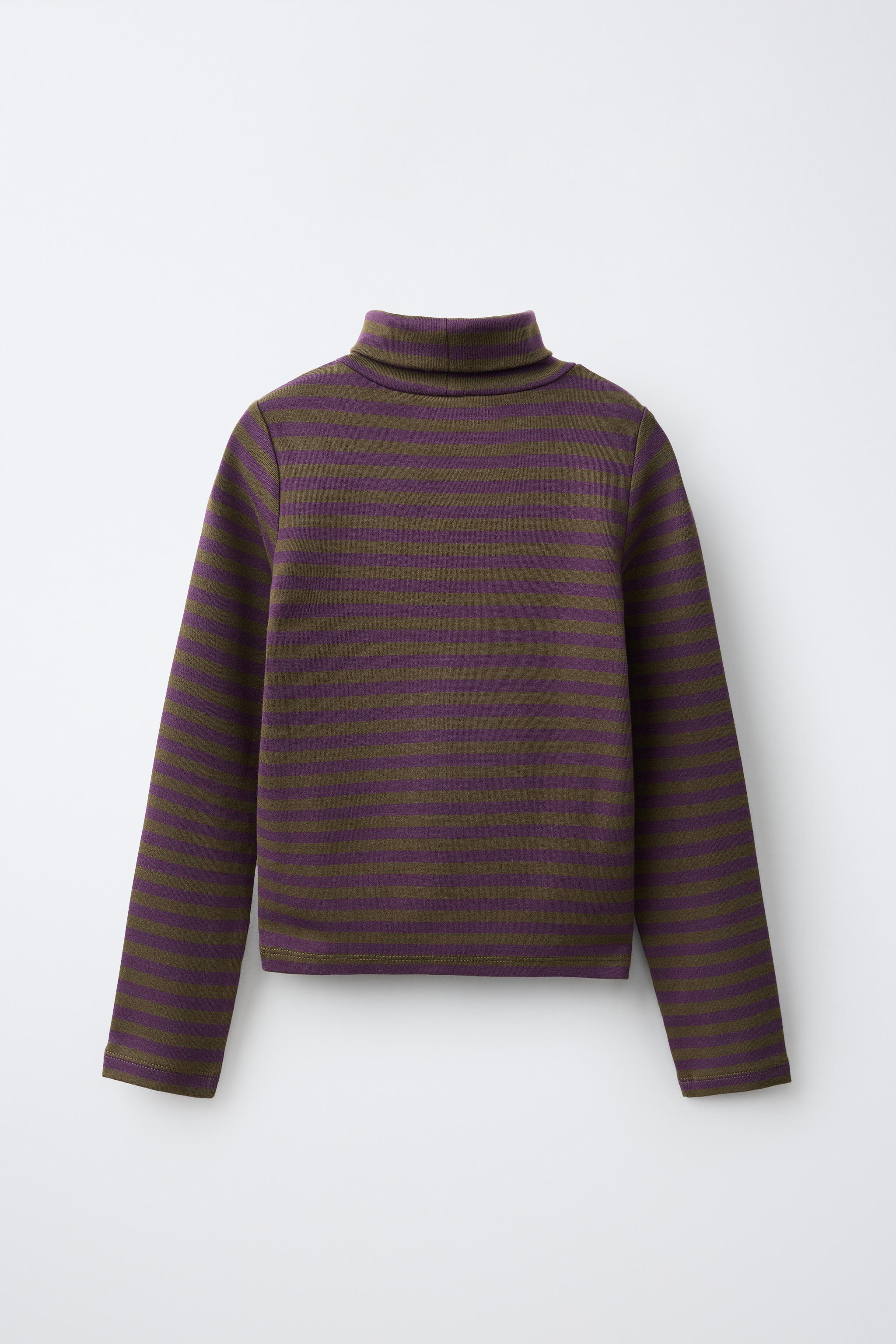 STRIPED TURTLENECK T-SHIRT
