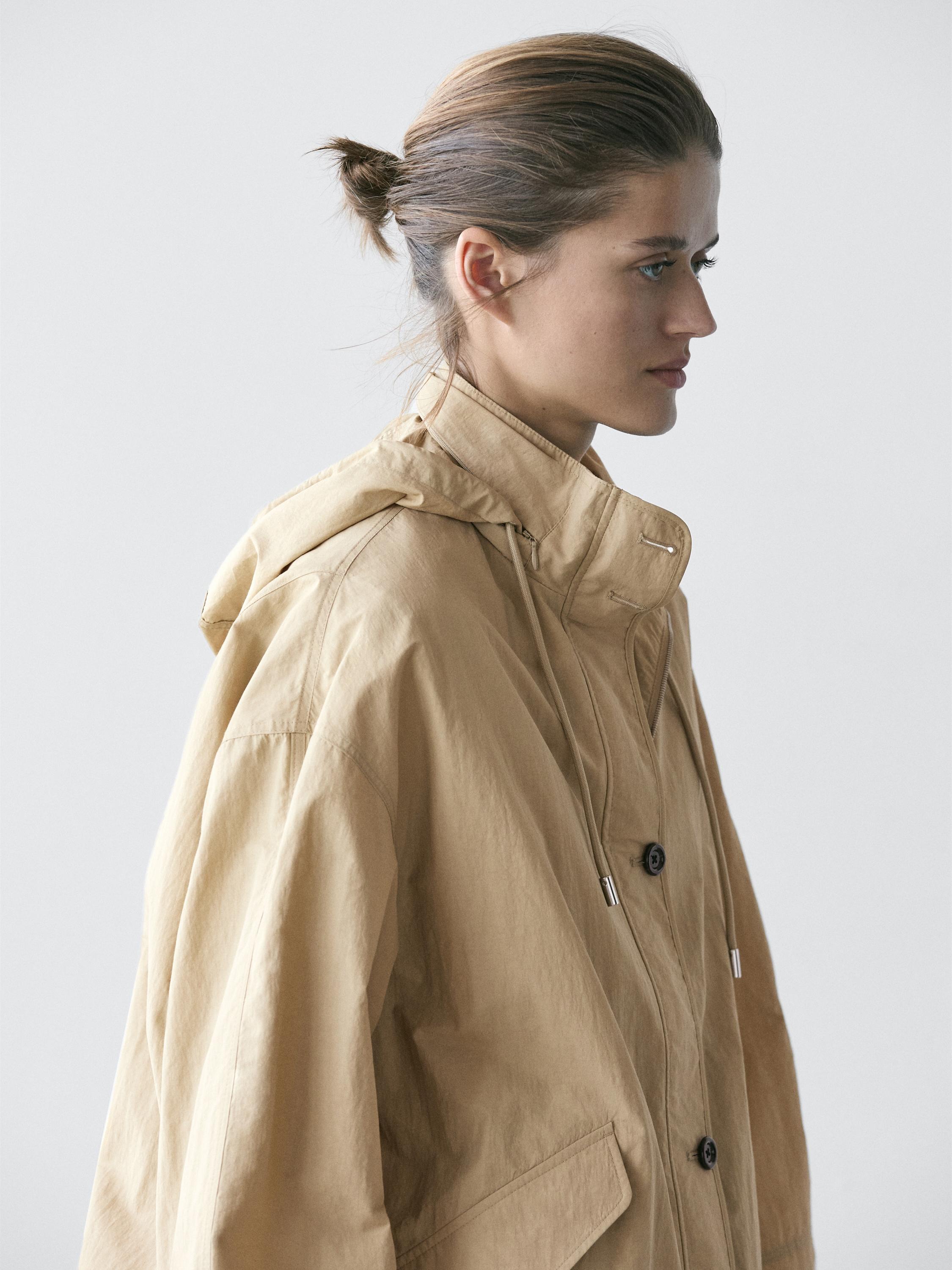 Parka bouffante à capuche
