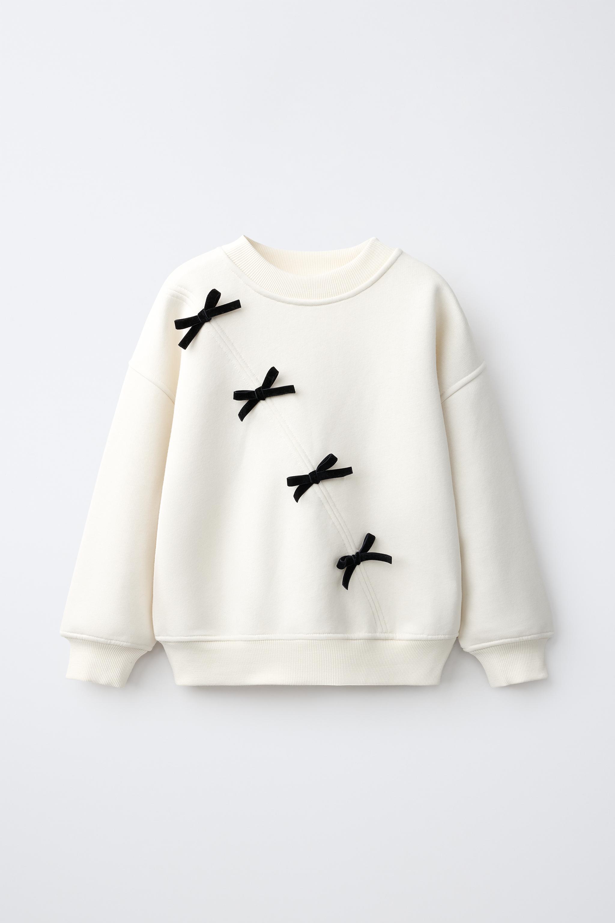 FLOCK BOW SWEATSHIRT