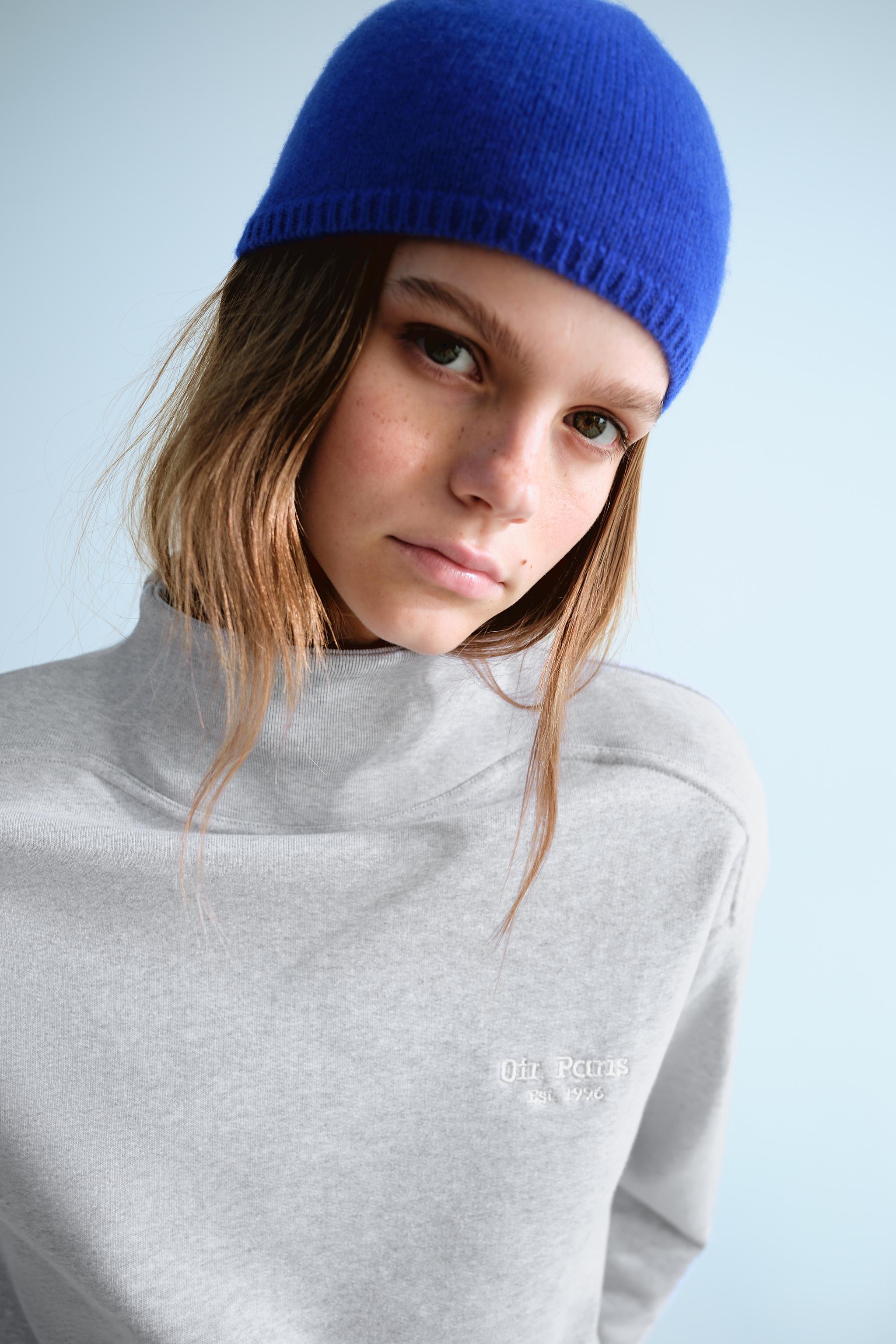 0FR. PARIS X ZARA EMBROIDERED COTTON BLEND SWEATSHIRT