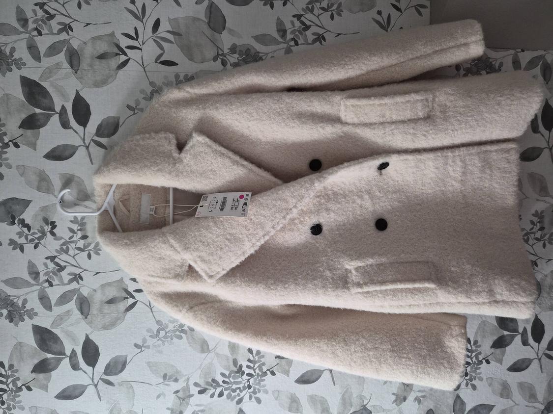 BOUCLÉ DOUBLE-BREASTED MID-LENGTH COAT - Image 4