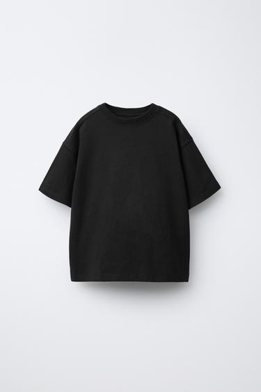 ΜΟΝΟΧΡΩΜΗ ΜΠΛΟΥΖΑ MEDIUM WEIGHT - Μαύρο του Zara
