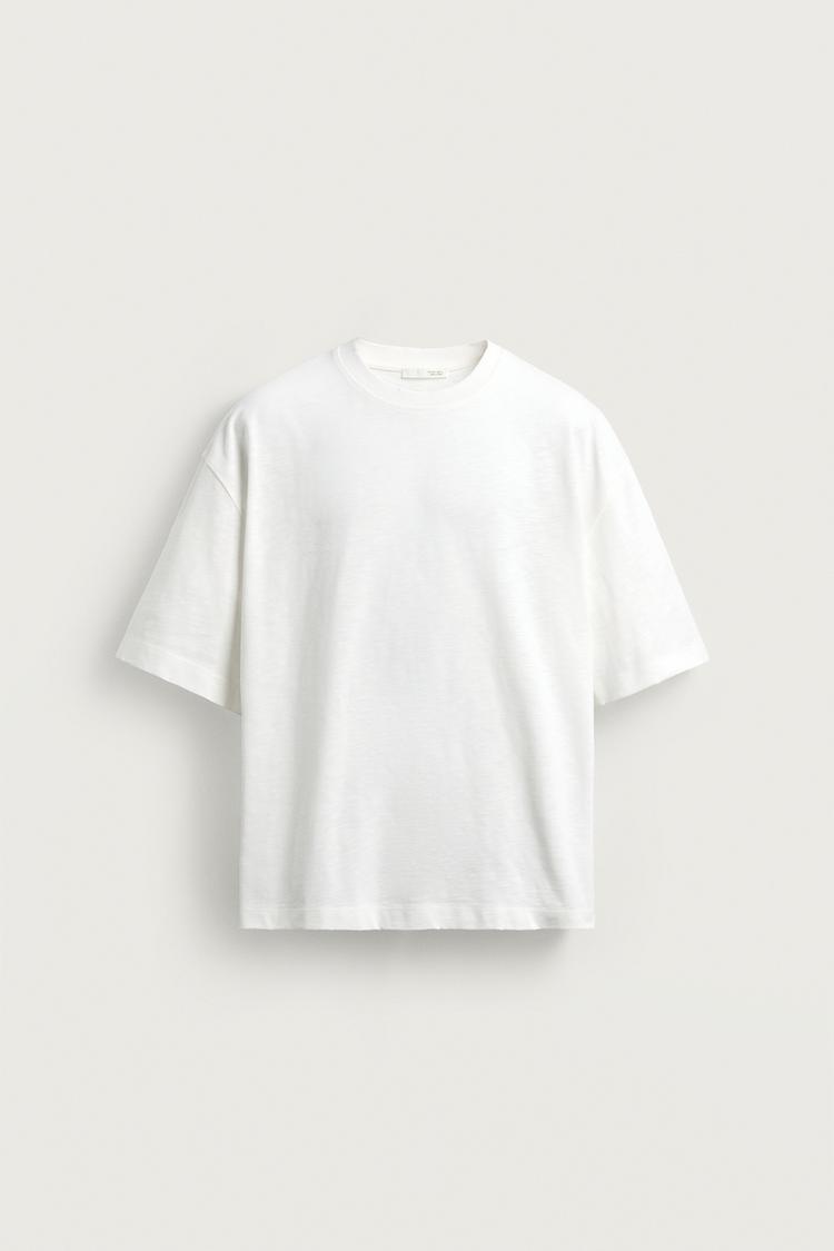 WASHED SLUB KNIT T-SHIRT