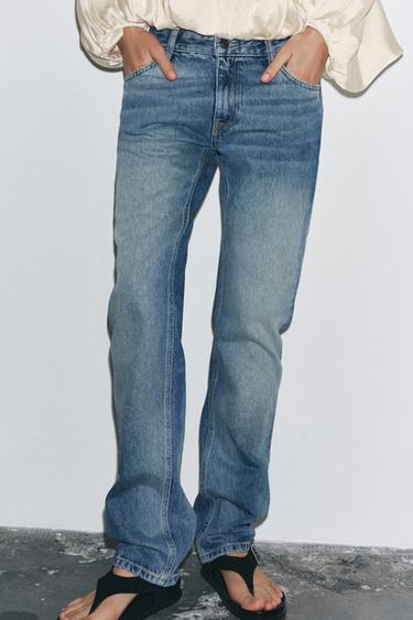 JEAN COLLECTION ZW DROIT À TAILLE MI-HAUTE - Bleu de Zara - Image 2