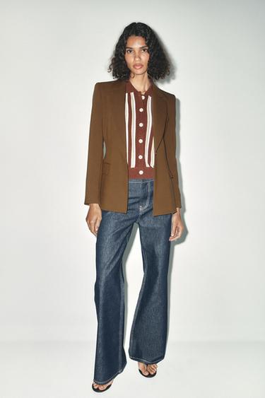 BLAZER ENTALLADA - Marrón de Zara - Imagen 0