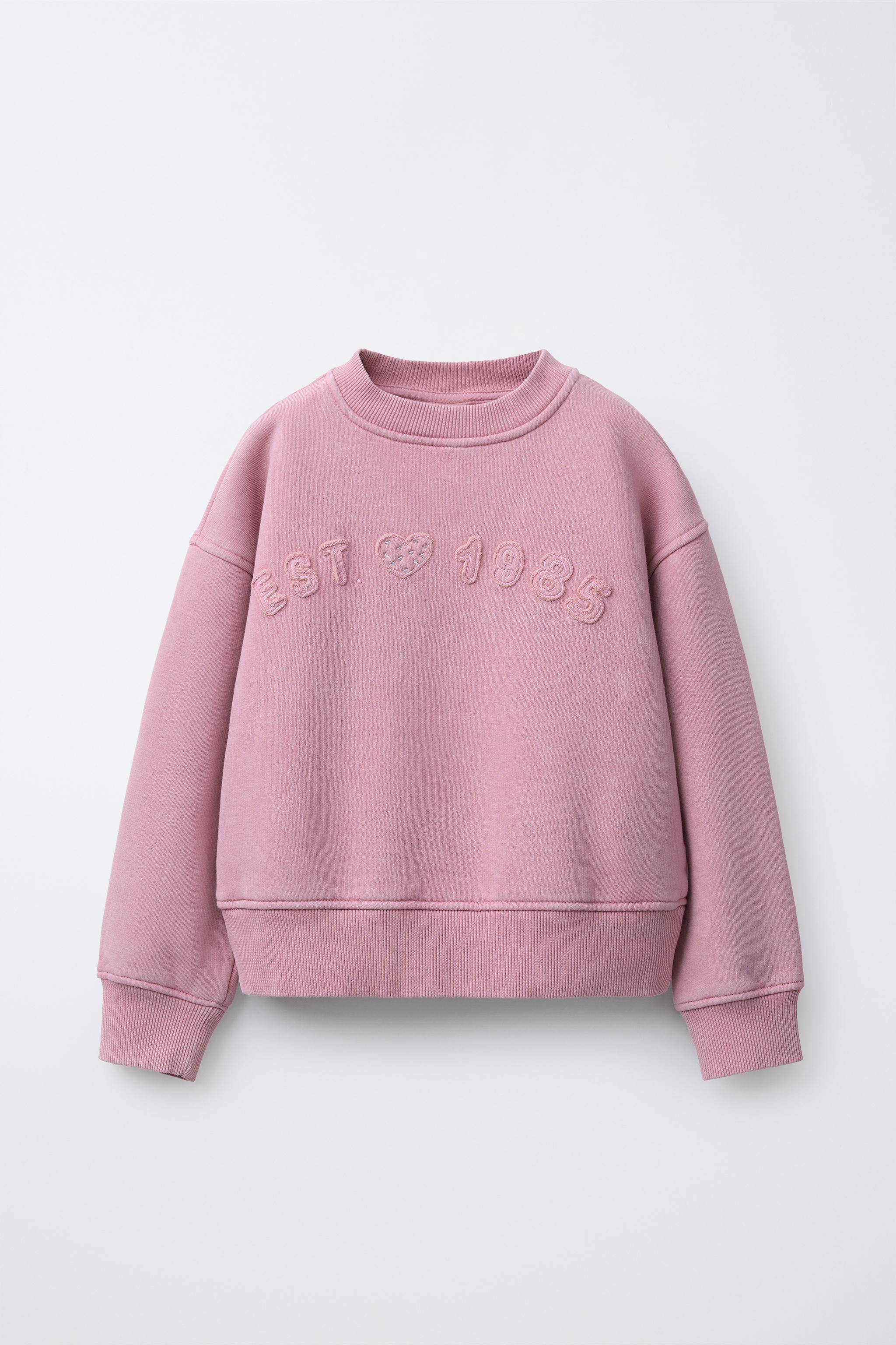 WASHED EFFECT PATCHES SWEATSHIRT - Pink | ZARA United States