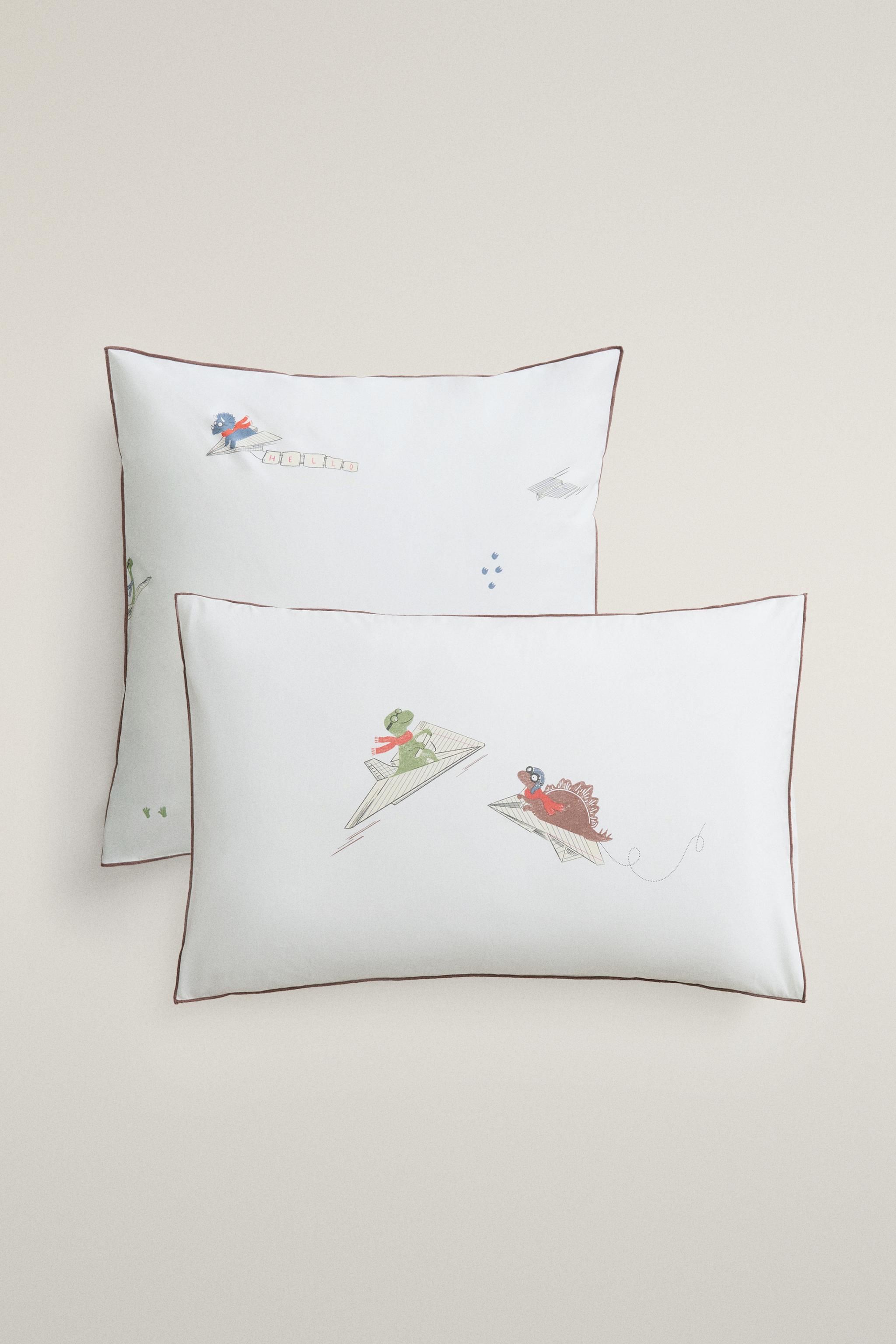 TAIE D’OREILLER ENFANT DINOSAURES