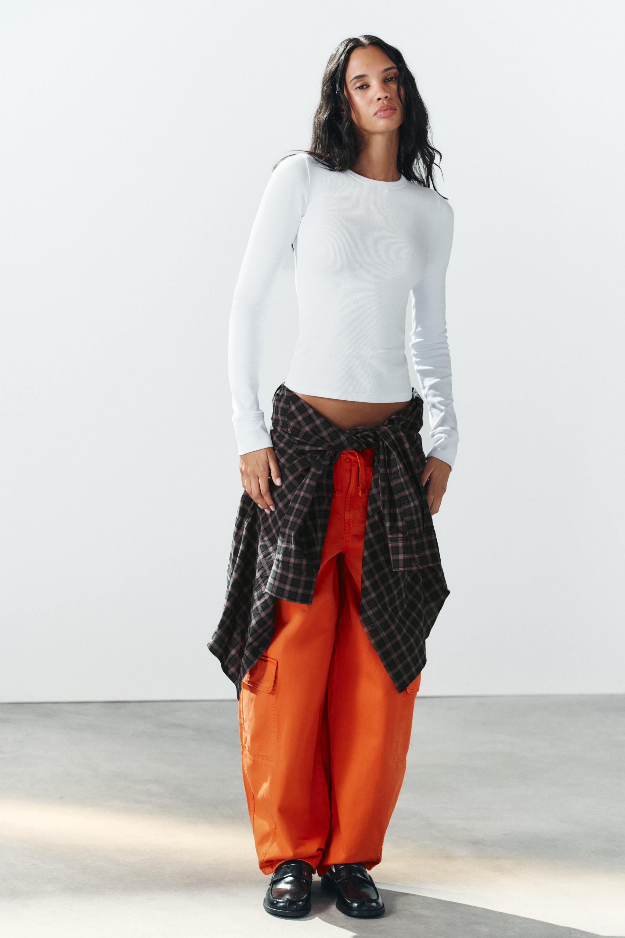 Zara ÇITÇITLI FİTİLLİ T-SHIRT