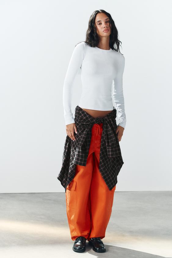 RIBBED T-SHIRT WITH SNAP BUTTONS - White de Zara - Imagen 0