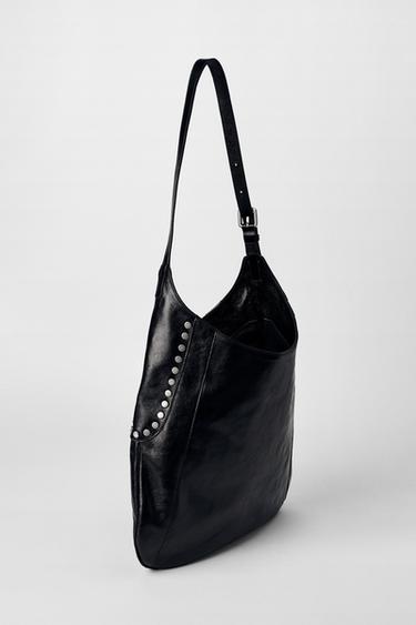 LEATHER BUCKET BAG WITH METAL DETAILS KATE MOSS X ZARA - Black by Zara - Image 2