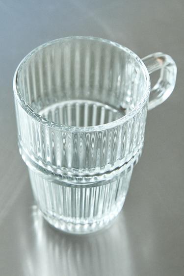 GLASS CUP WITH RAISED DESIGN - 990 by Zara